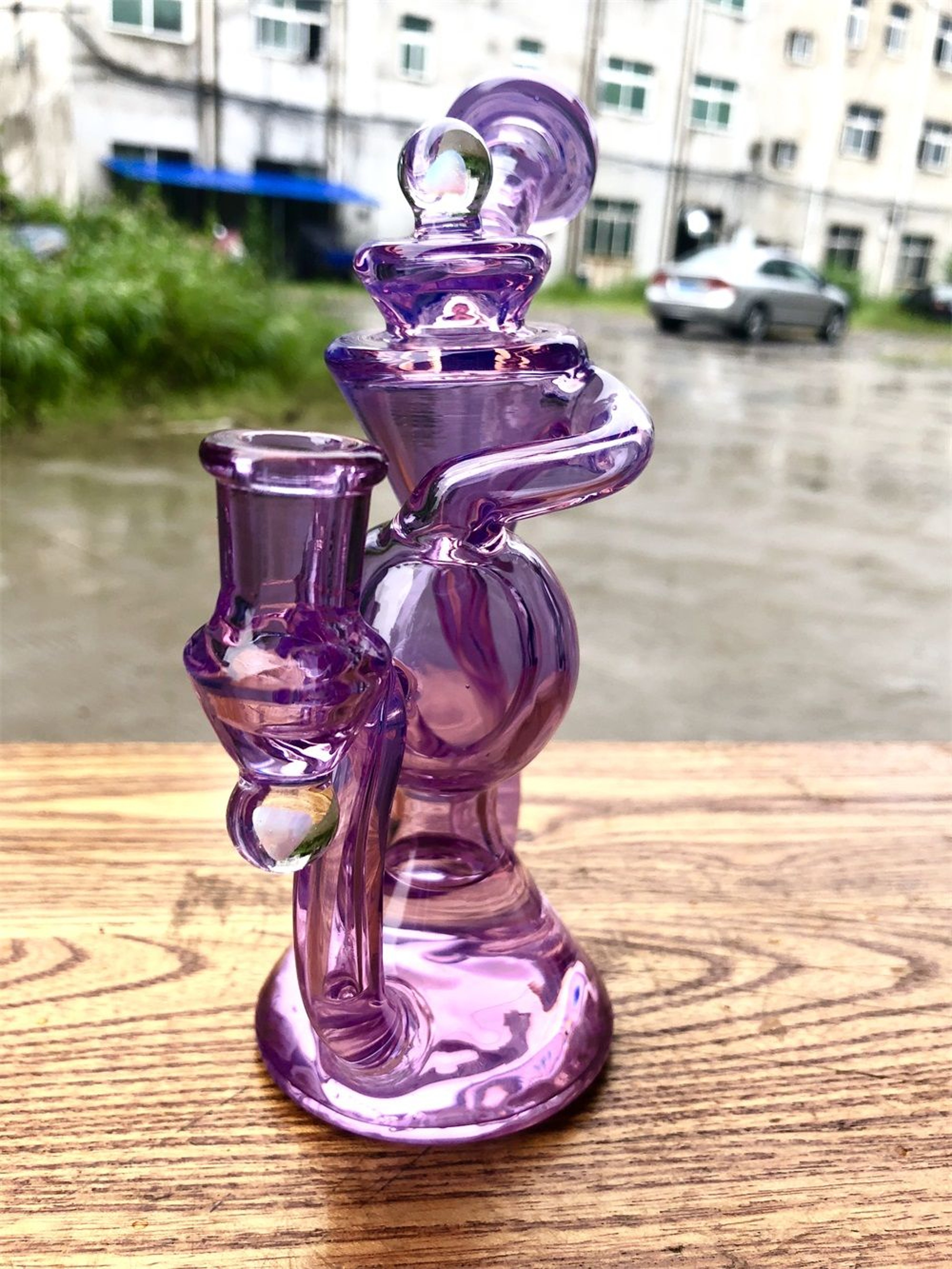 Preview pic of 14 mm CFL purple Recycler W 2 Opals