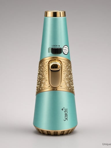 Preview pic of Scorch Torch 61756 Cone | 4.5” Standing Pencil Torch | Teal & Gold | New | Ships Empty