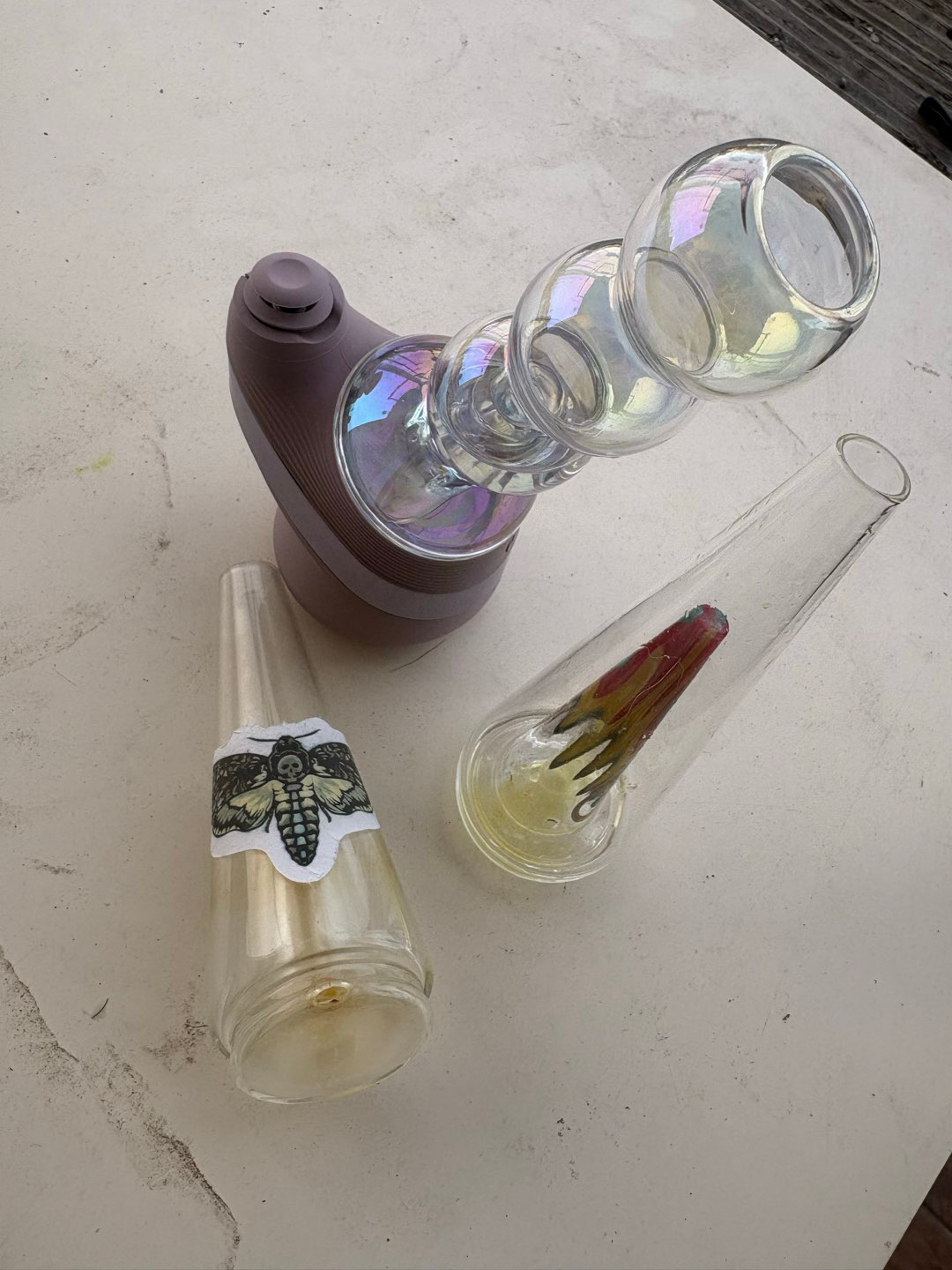 Puffco peak purple with extra glass attachments image 0