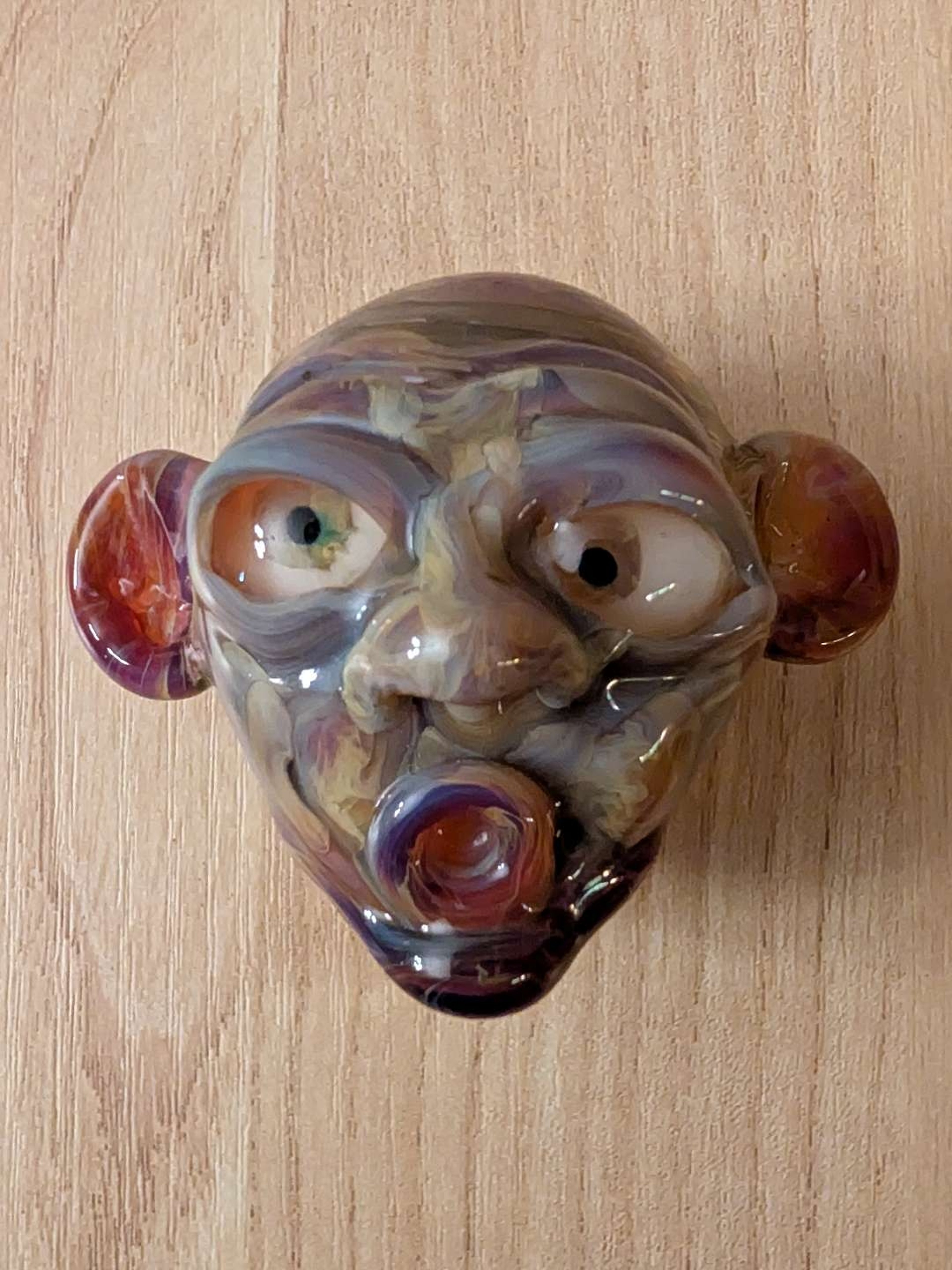 Premium Glass Goblin Head Pendant image 0