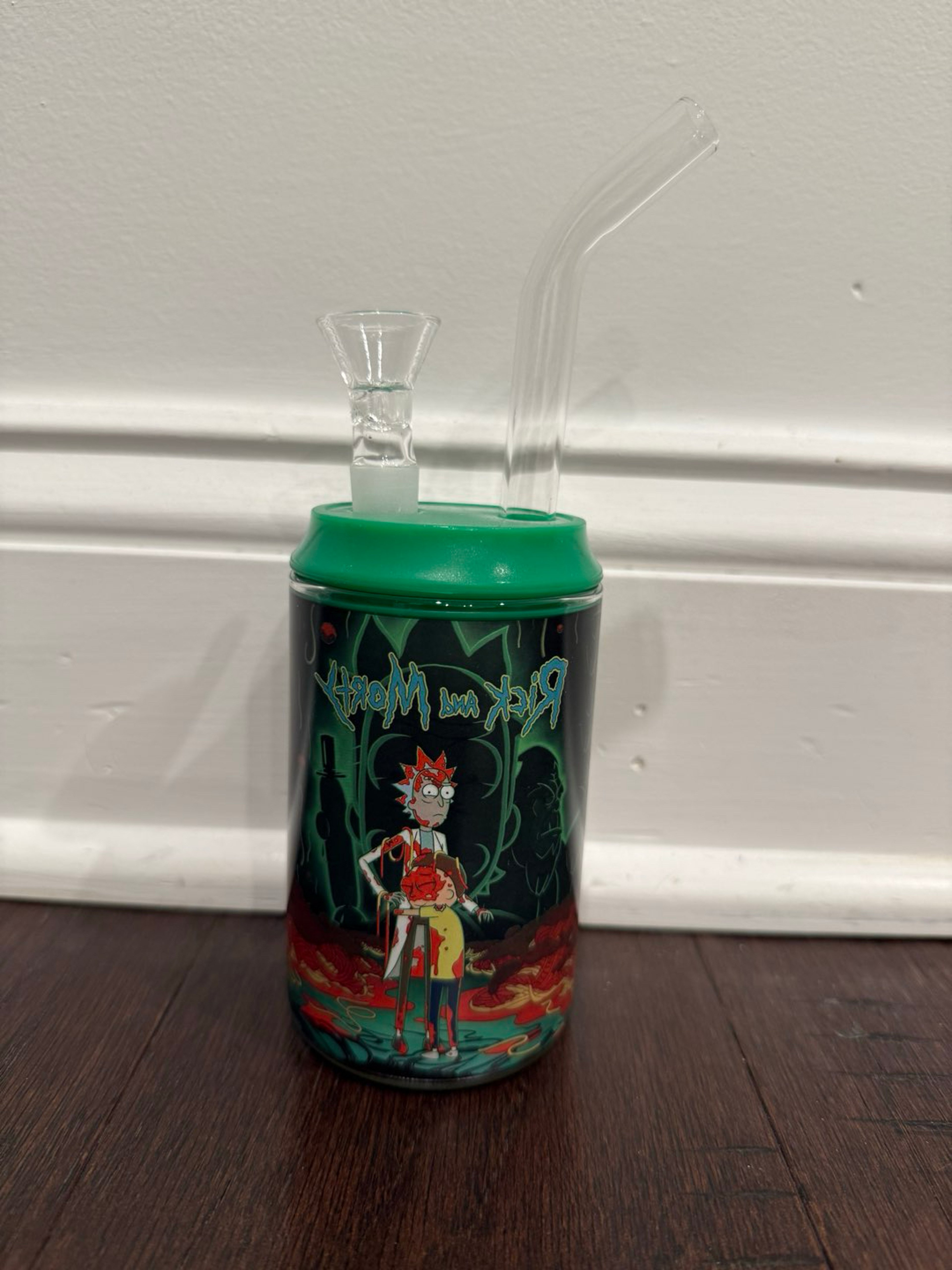 Preview pic of 7” Cola Soda Can Rick and Morty Green
