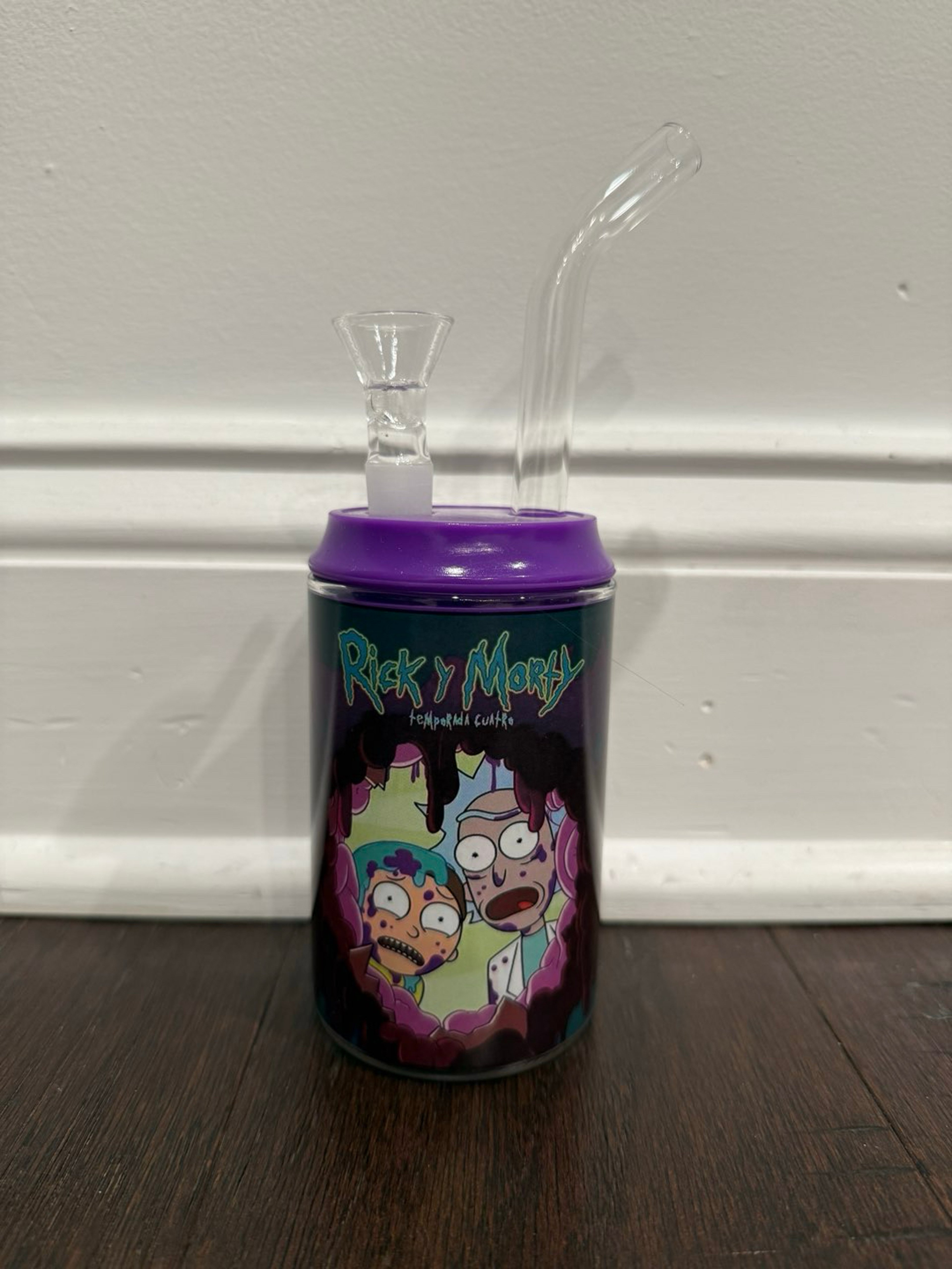 Preview pic of 7” Cola Soda Can Rick and Morty Purple