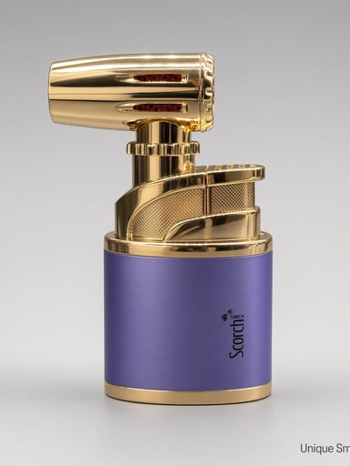 Preview pic of Scorch Torch 61880 | 180° Adjustable Table Torch | Purple & Gold | New | Ships Empty