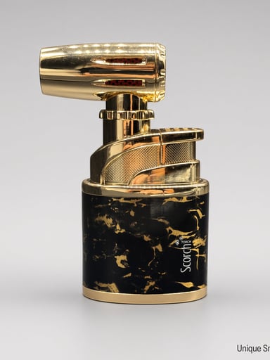 Preview pic of Scorch Torch 61880 | 180° Adjustable Table Torch | Black Marble Gold | New | Ships Empty