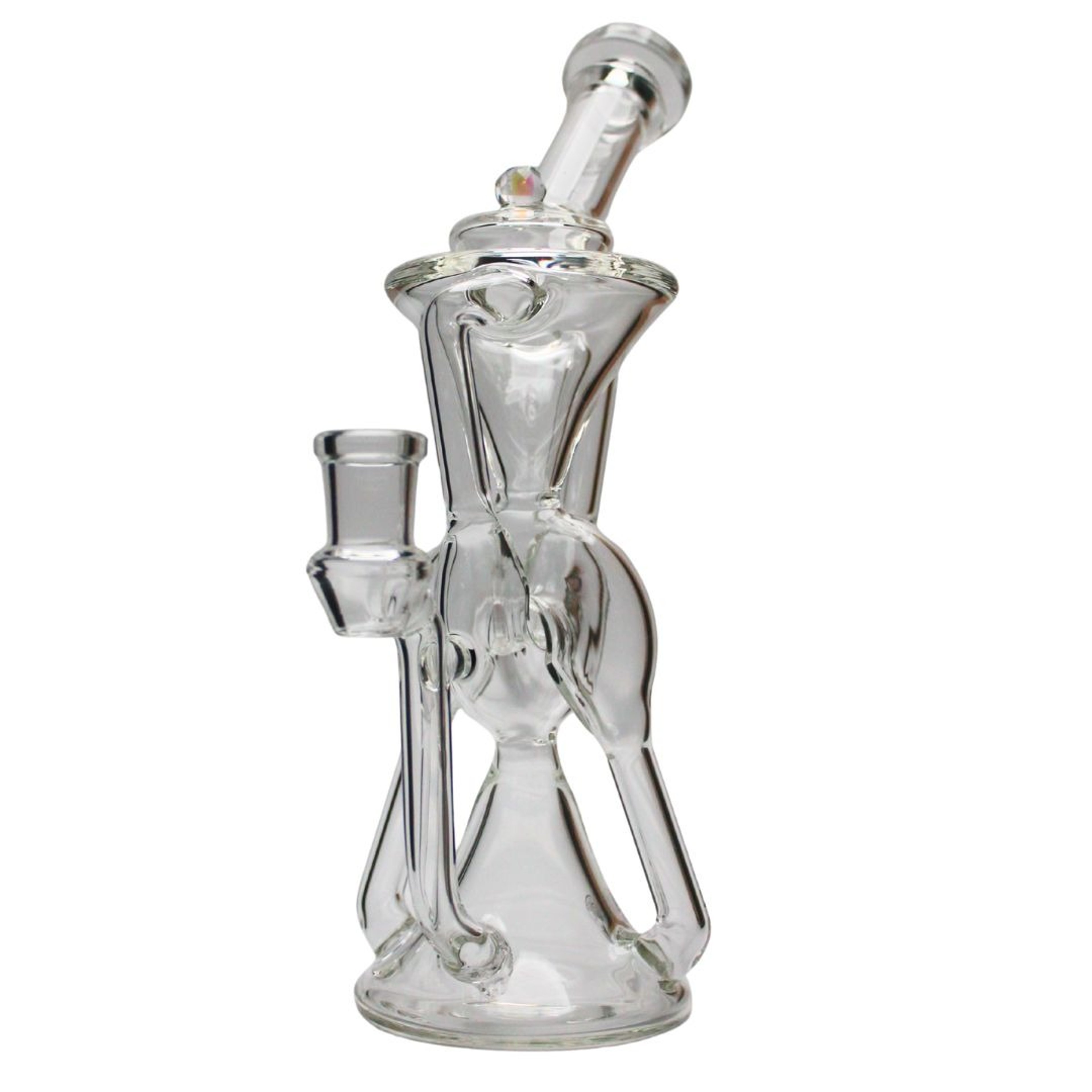 Roots Glass Faceted Opal “Double Wu” Recycler image 0