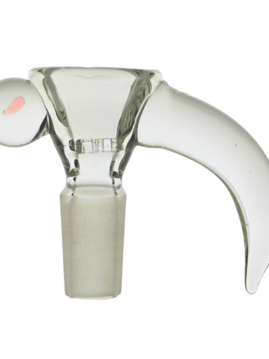 Preview pic of 14mm Clear 4 Hole Horn Bowl w/ Opal