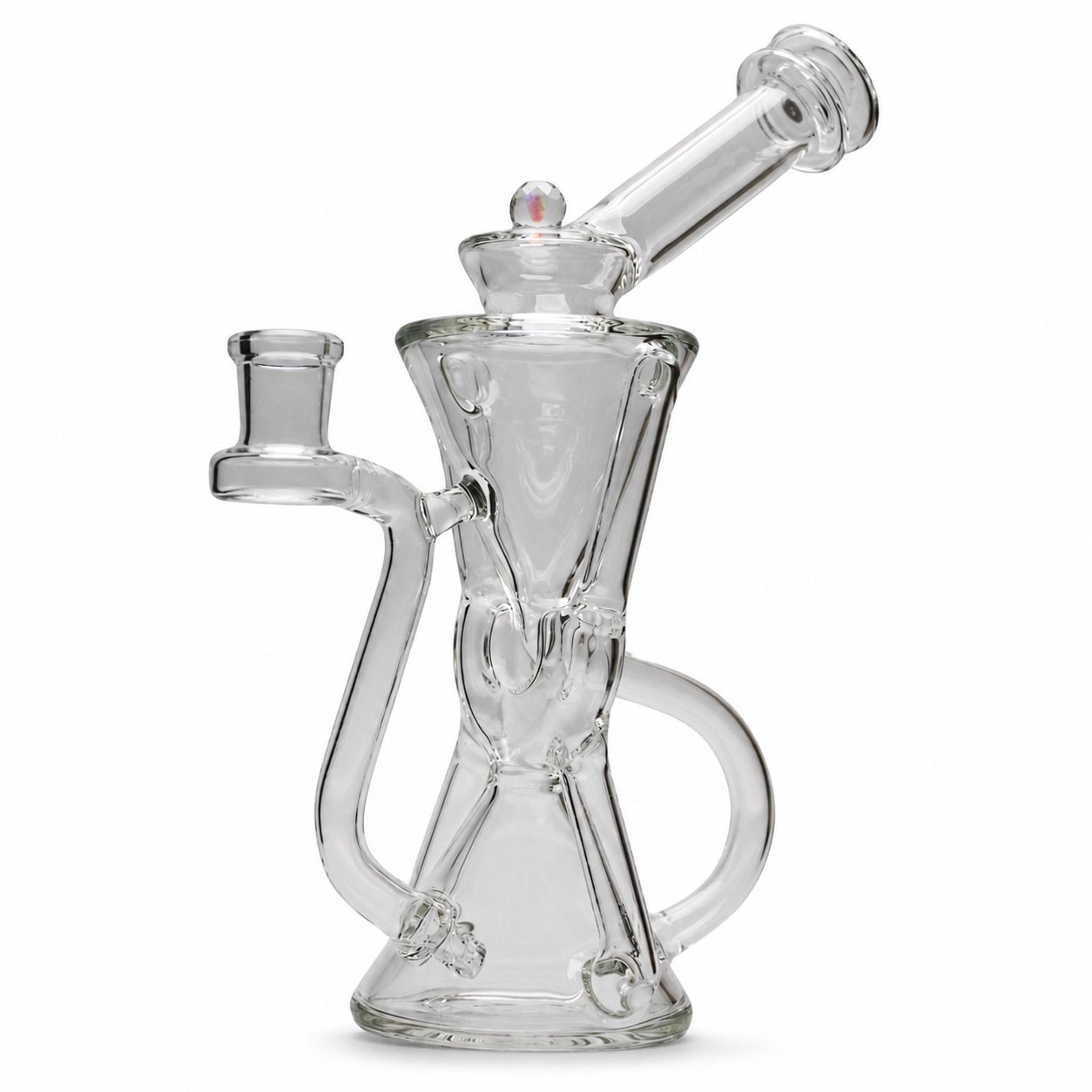 Roots Glass Faceted Opal “Spider” Recycler image 0