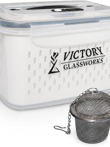 Preview pic of Leak-Proof Soak Tank w/Basket, Drying Rack & Mesh Ball