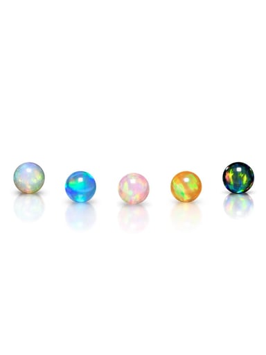 Preview pic of 3mm Opal Sphere Random Pack of 2. BUY 2 GET 1 FREE ANY PEARL LISTING