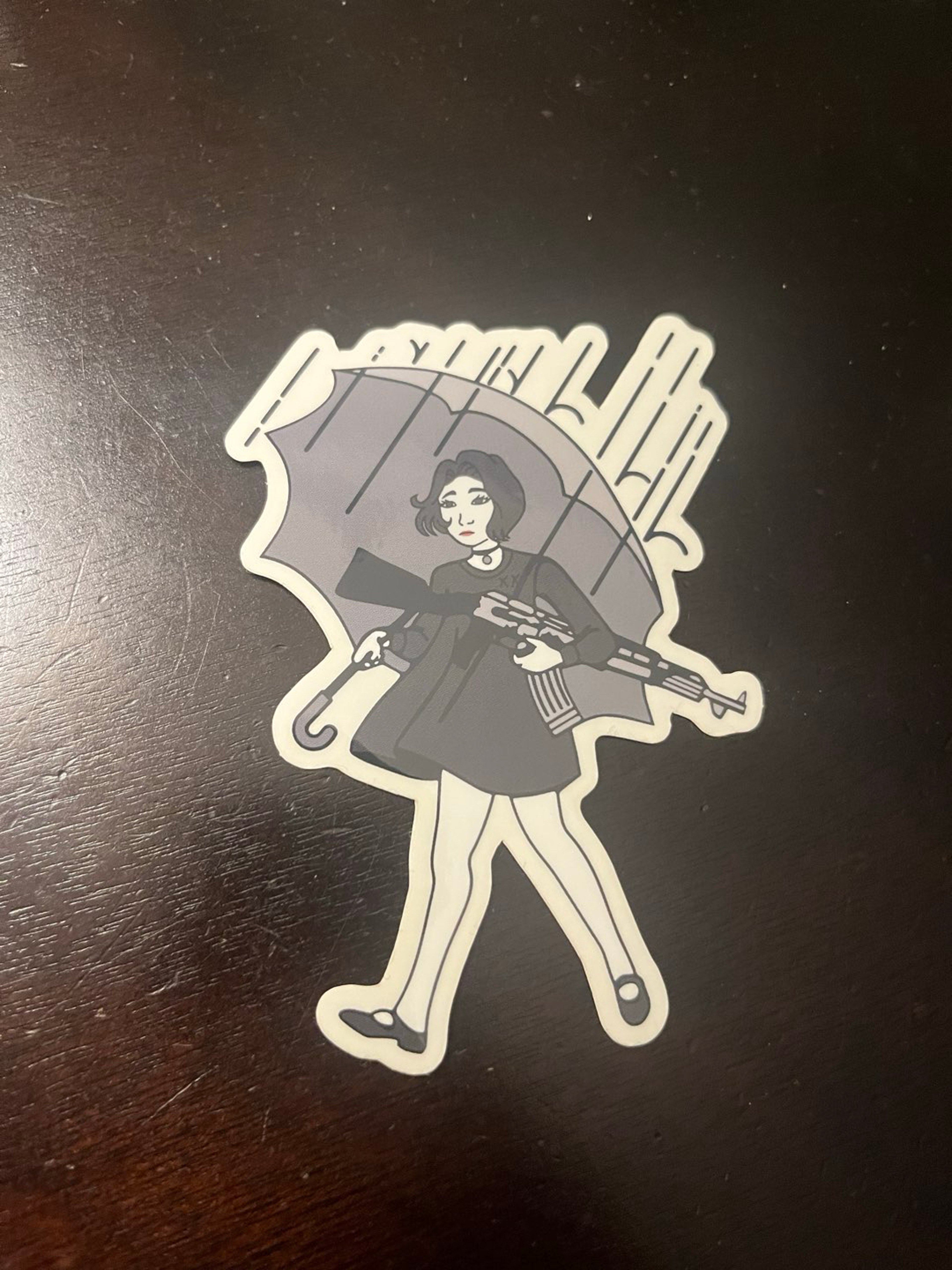 1 Slinger "Assault Girl" Sticker – Goth/Doomer Variant (Brand New) image 0