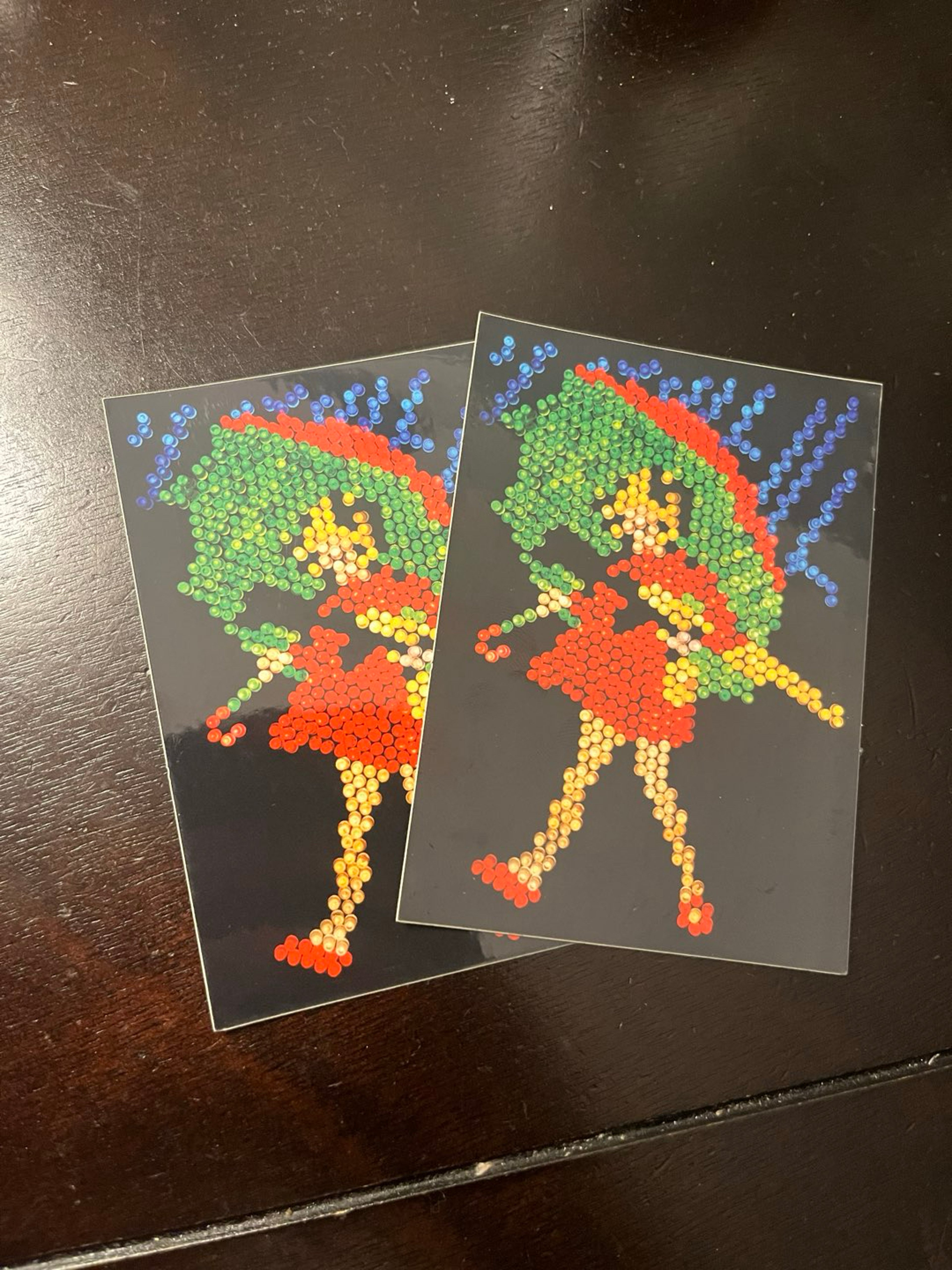 Preview pic of 2 Rare Slinger Apparel Stickers – Lite-Brite "Assault Girl" Edition