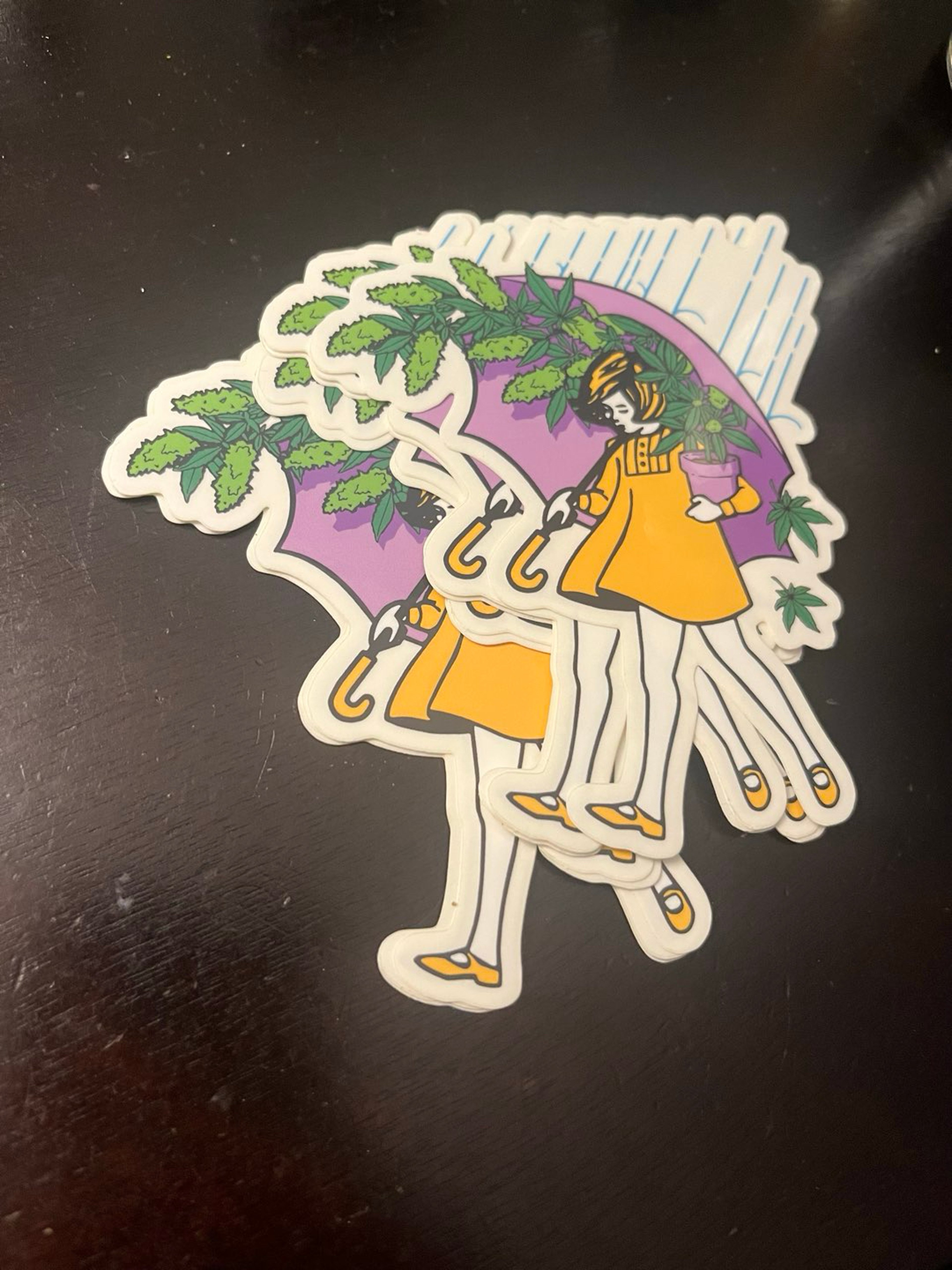 Preview pic of 10 Slinger "Emerald Girl" Stickers Brand New