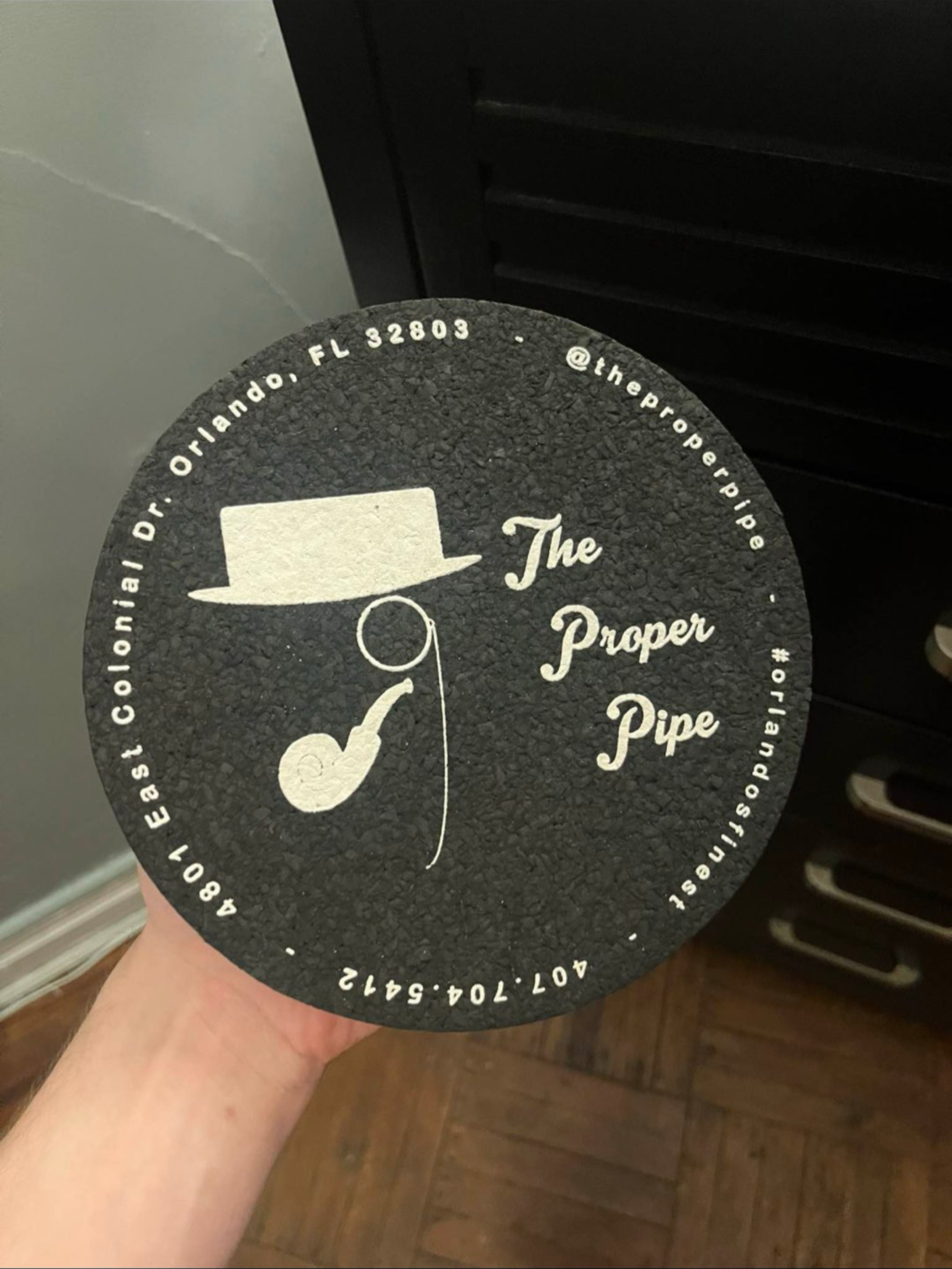 Preview pic of Brand New “The Proper Pipe” Custom Branded Classic Logo Moodmat