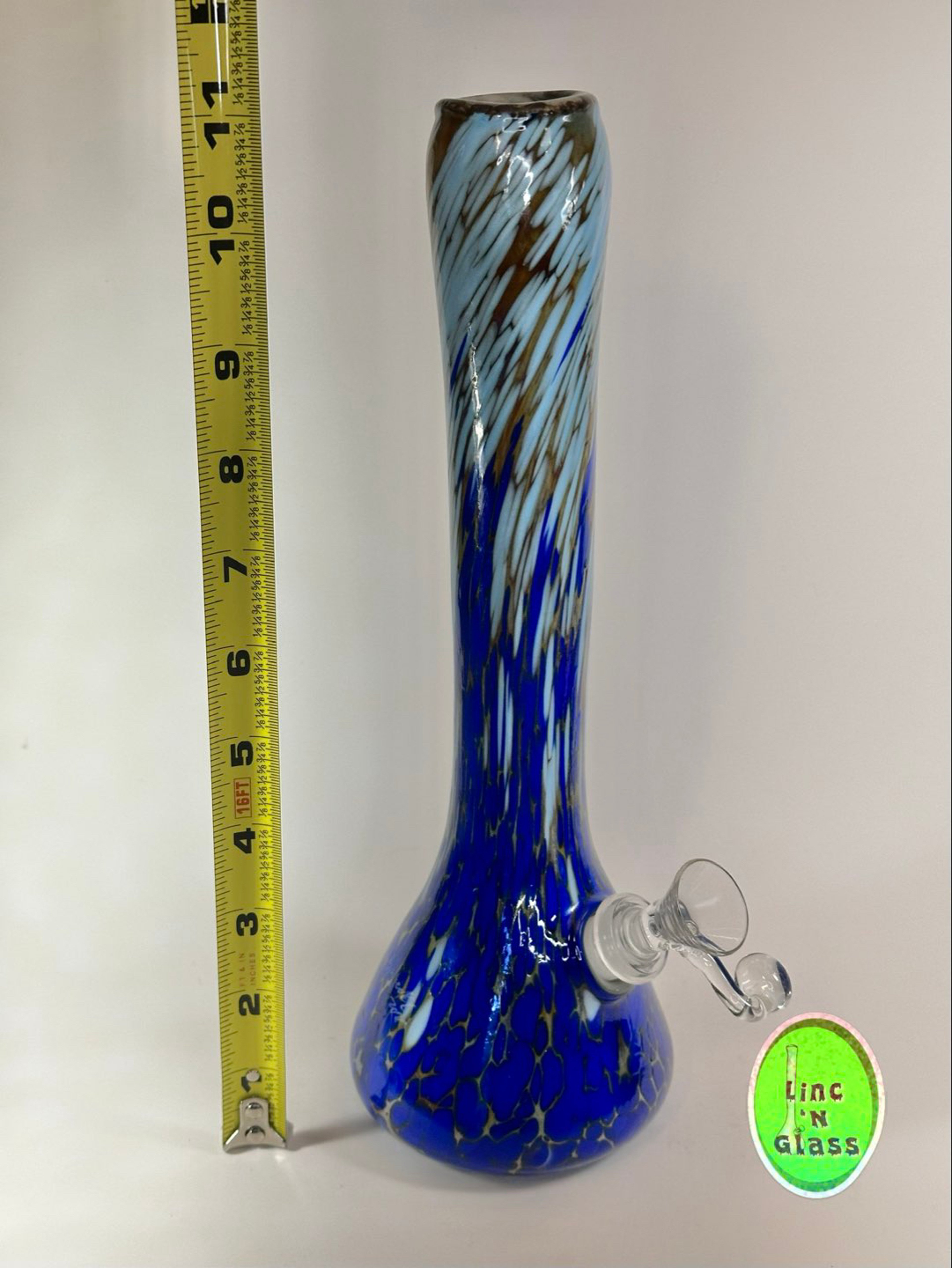 Special K Glass 11” Blue Beaker Bong image 0