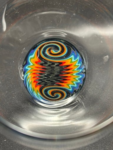 Preview pic of Plymouth Flameworks Pair of Wine glasses  UV reactive