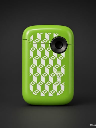 Preview pic of Scorch Torch 61884 Pocket Lighter – Green Lattice Flip-Top Blue Jet Flame (New)