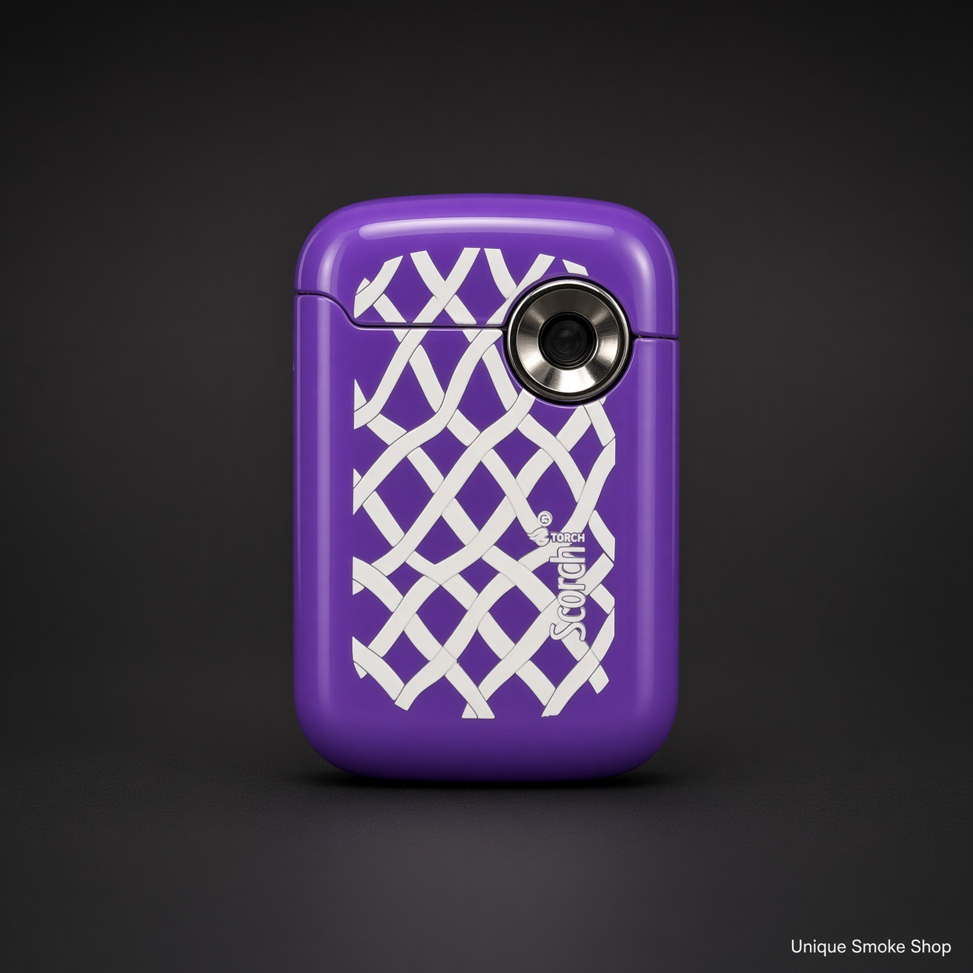 Preview pic of Scorch Torch 61884 Pocket Lighter – Purple Weave Flip-Top Blue Jet Flame (New)