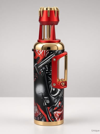 Preview pic of Scorch 61857 5" Standing Torch Lighter | Red Graphic Gold | Side-Clip Jet