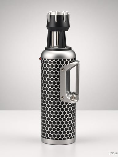 Preview pic of Scorch 61857 Tall Jet Torch | Black Honeycomb Silver | 5" Standing Lighter