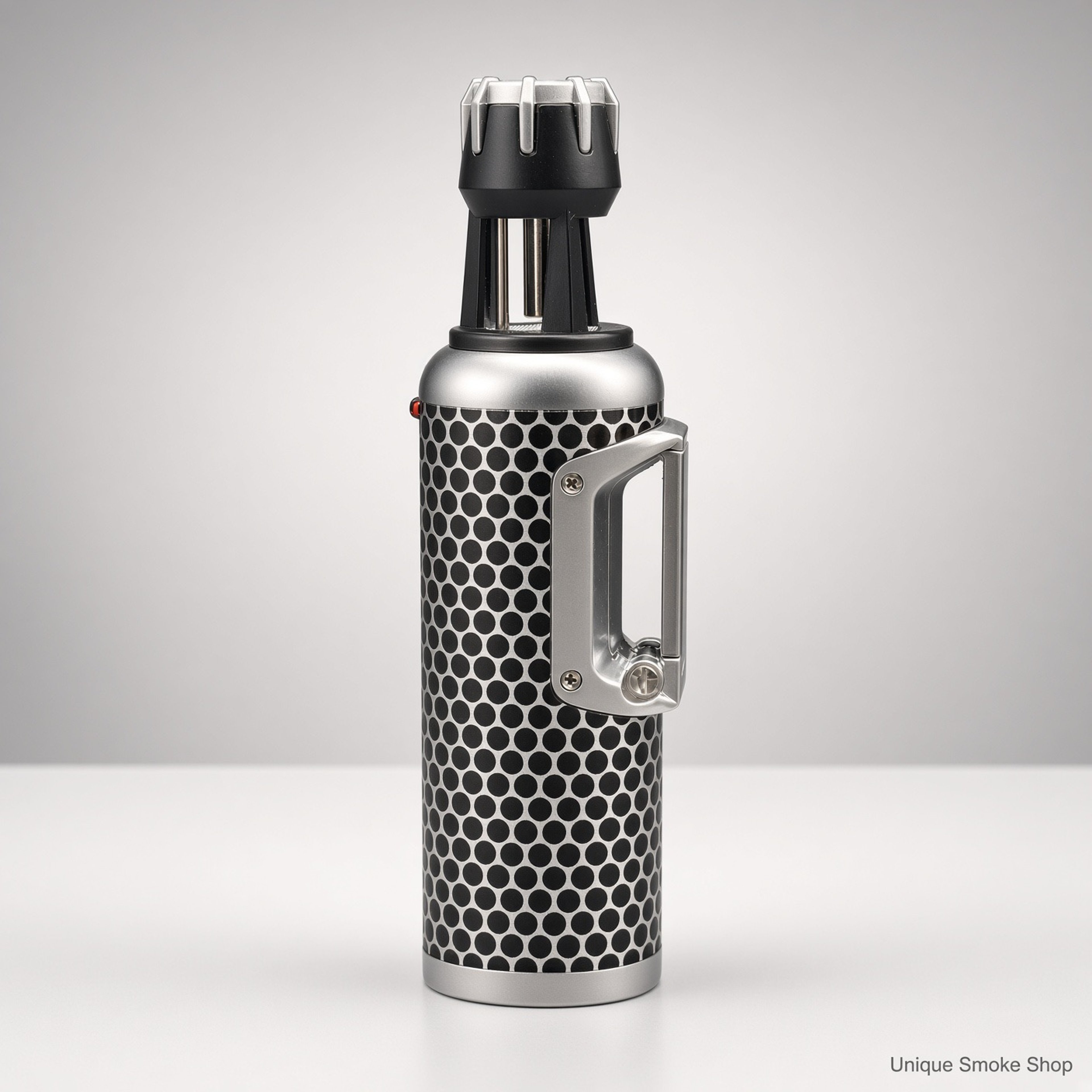 Preview pic of Scorch 61857 Tall Jet Torch | Black Honeycomb Silver | 5" Standing Lighter