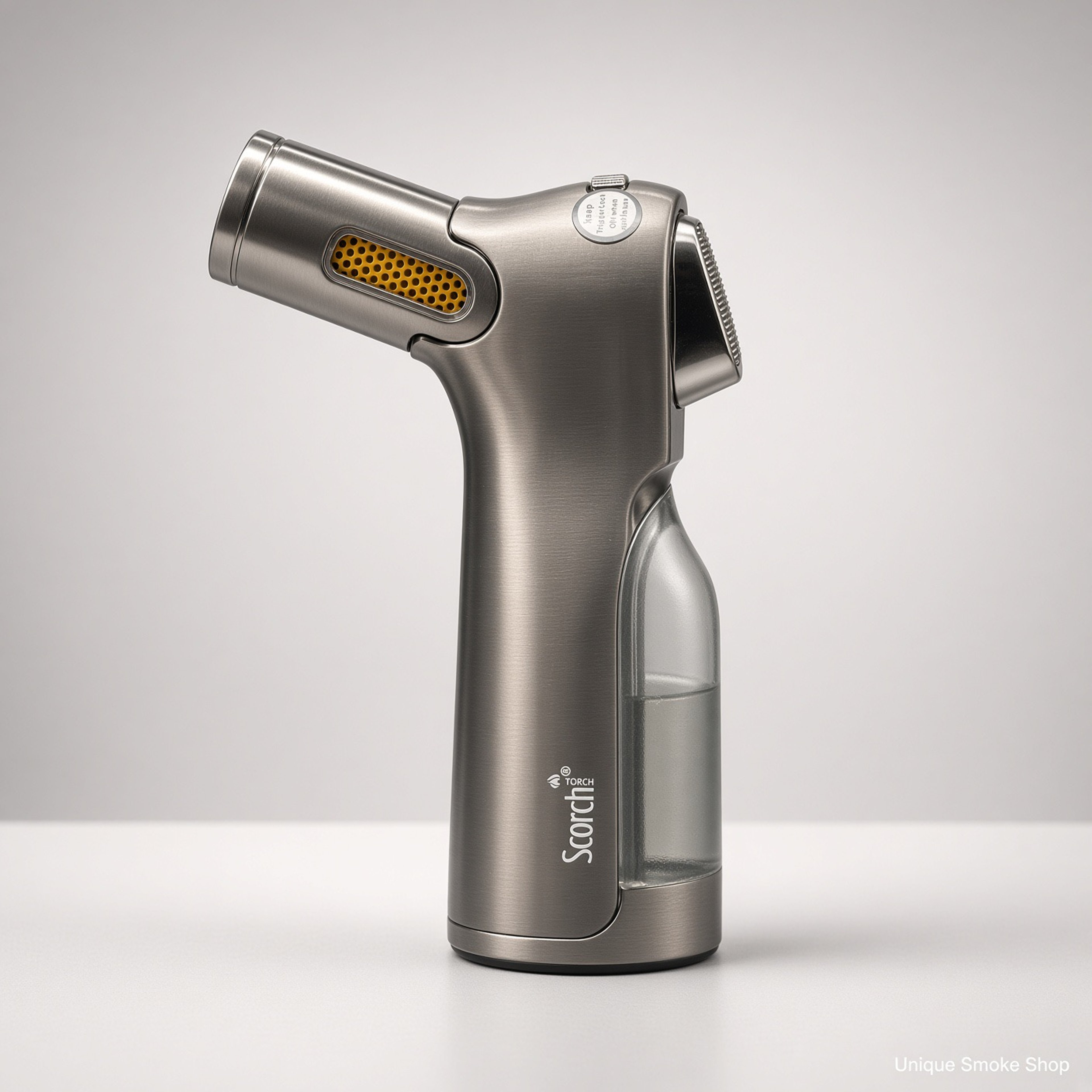 Preview pic of Scorch 61754 4-Jet Pistol Torch | Gunmetal Gray Gold Vent | 4" Butane Lighter