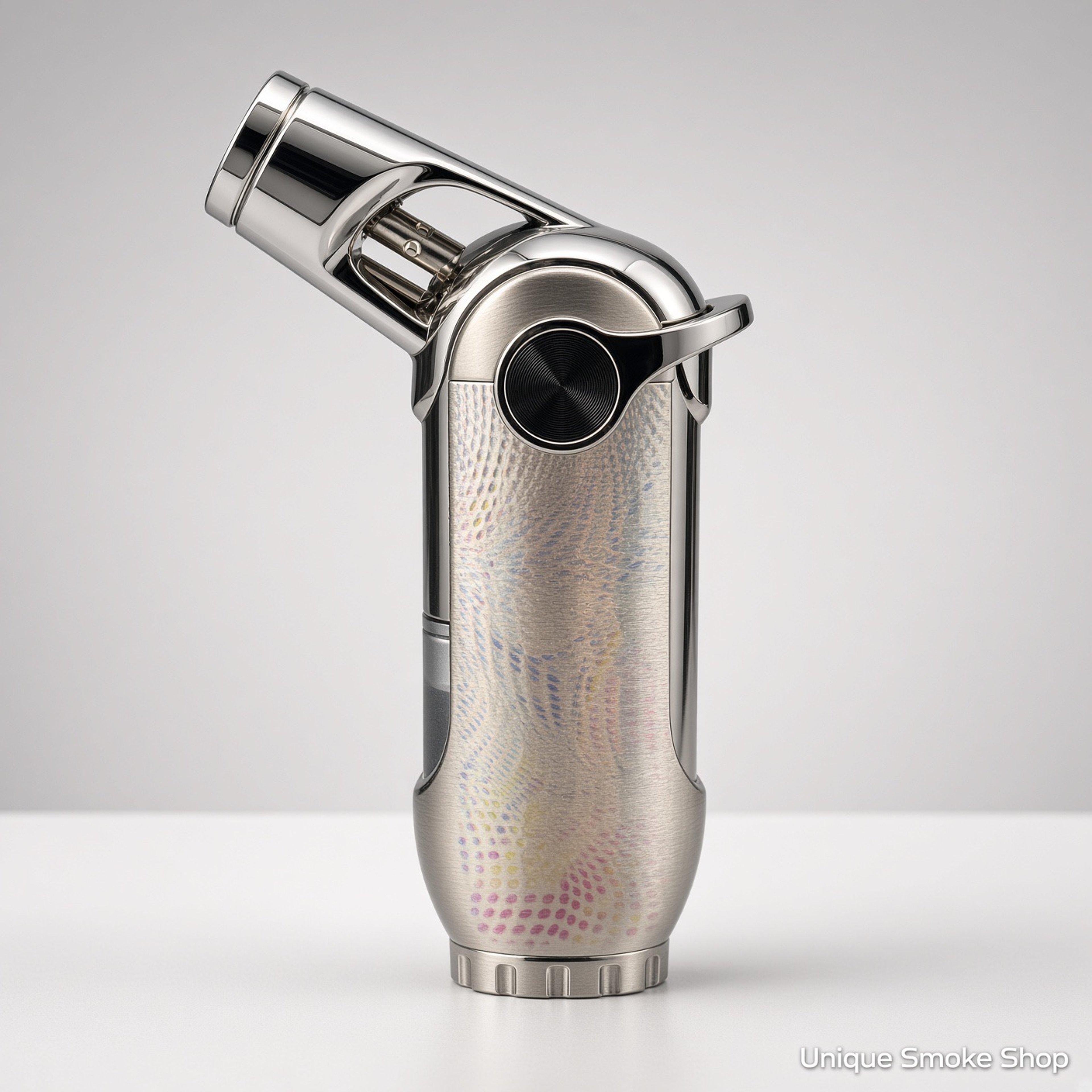Preview pic of Scorch 61895 Metal Jet Lighter | Iridescent Chrome | 4" Single-Flame Torch