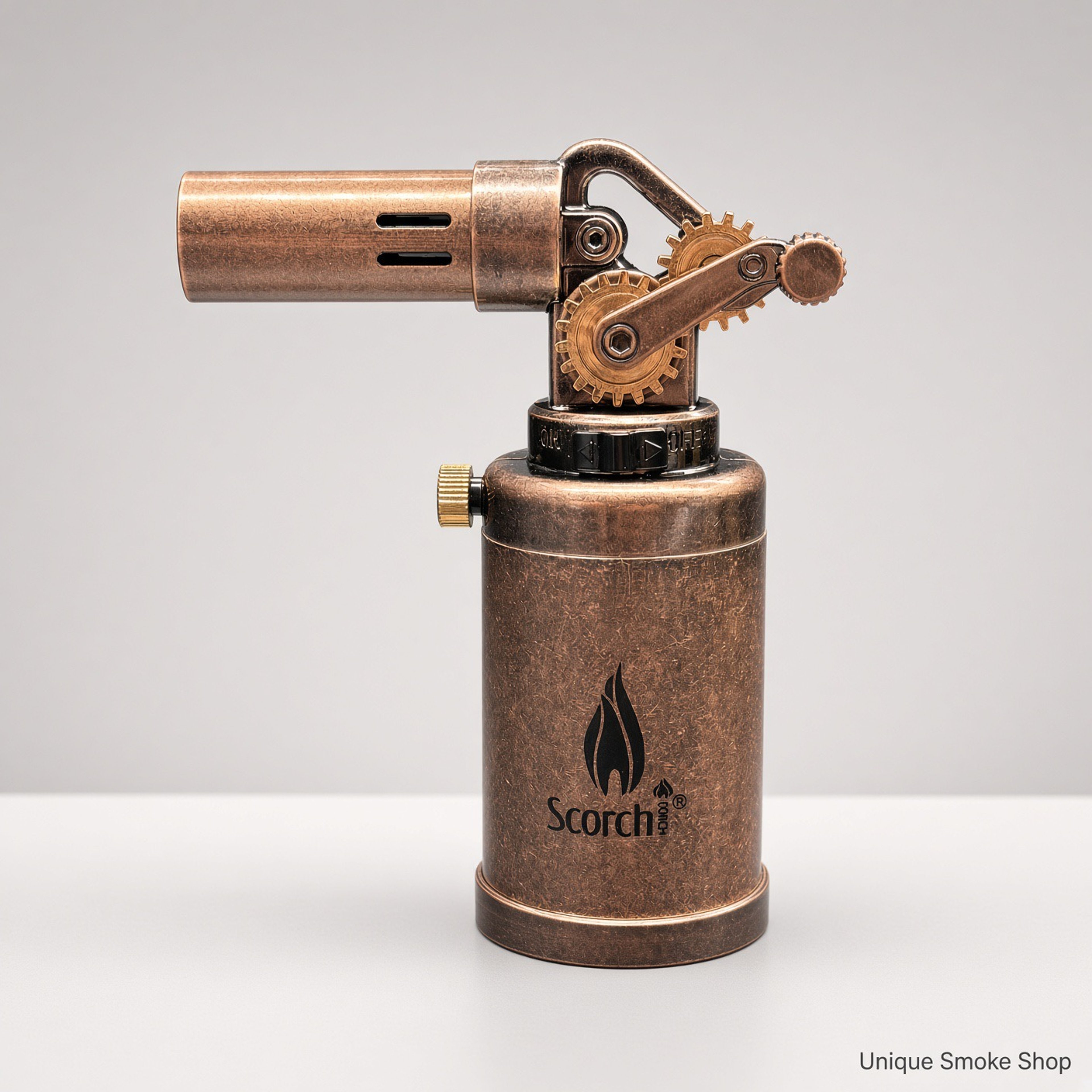 Preview pic of Scorch 61876 Culinary Jet Torch | Antique Copper | Gear-Start Metal Butane Lighter