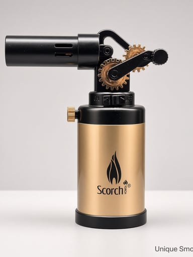 Preview pic of Scorch 61876 Culinary Jet Torch | Black Gold | Gear-Start Metal Butane Lighter