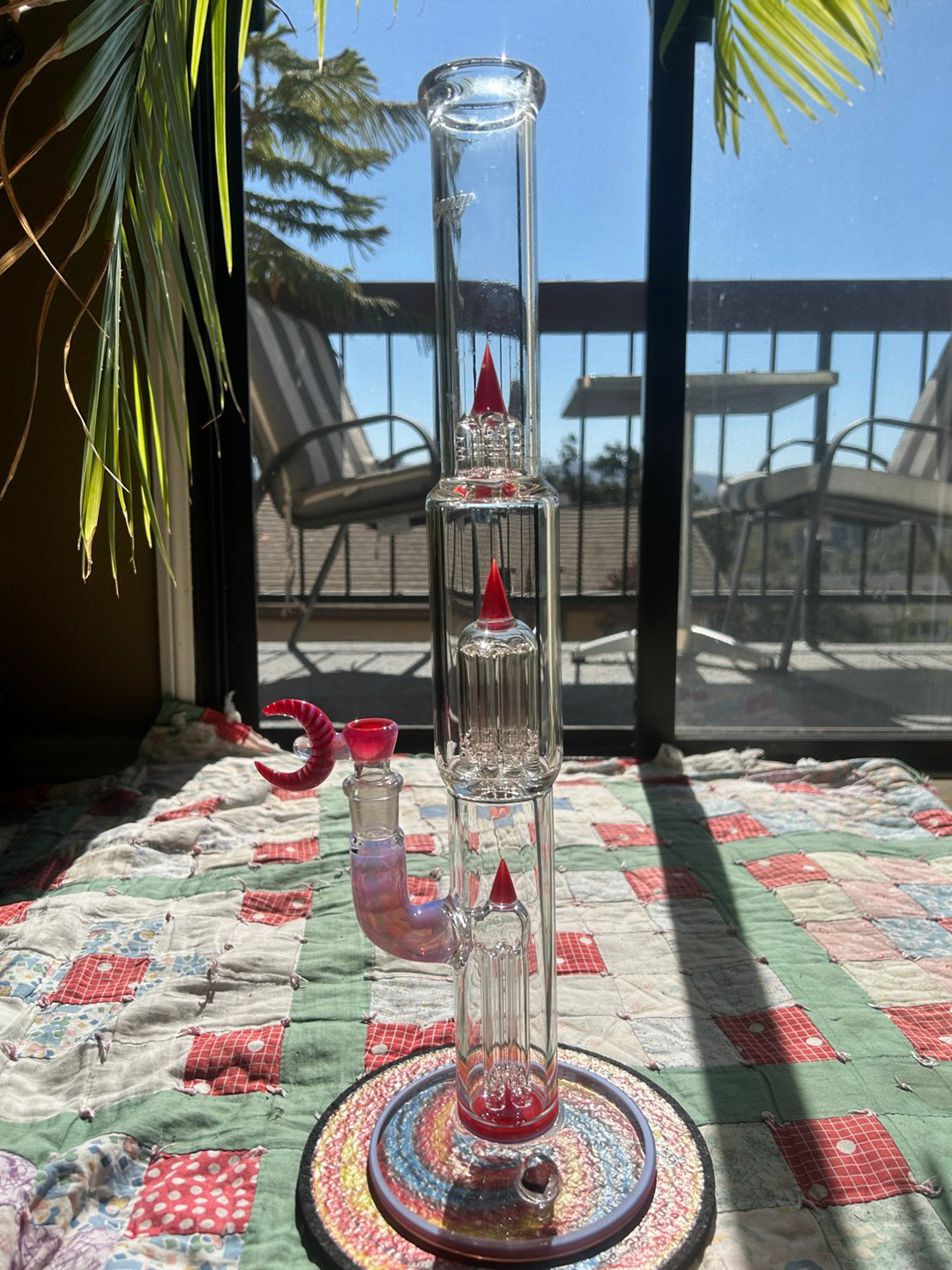 Sovereignty Glass 4-8 Arm Slitted & Gritted - Pink Slym X Poppy image 0