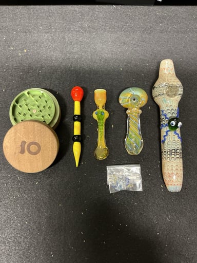Preview pic of Steamroller/Spoon/Chillum/Grinder Bundle #2