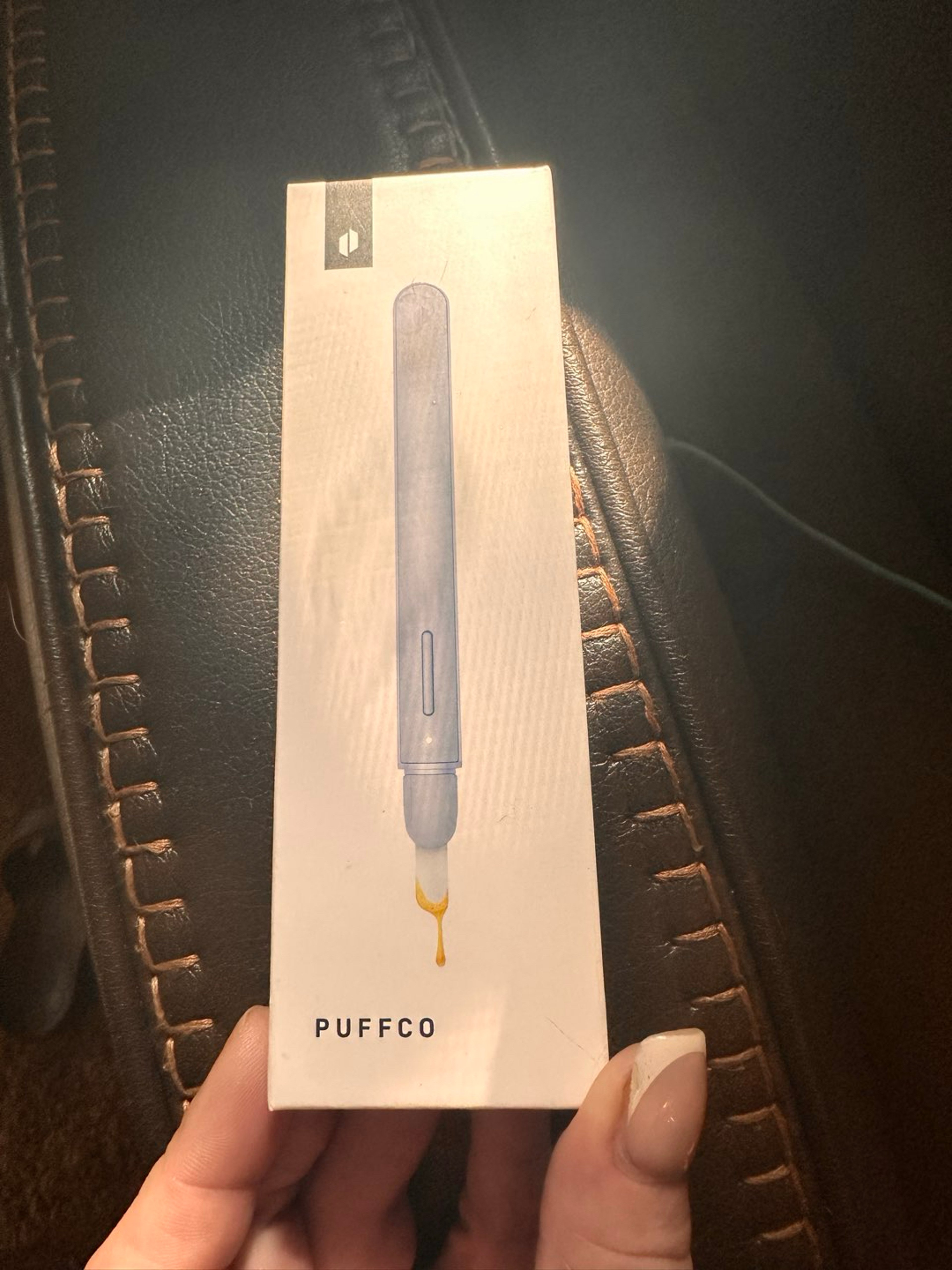 Preview pic of Newest Puffco Hot Knife in Haze or Pearl with loop so you can put a charm on it or lanyard