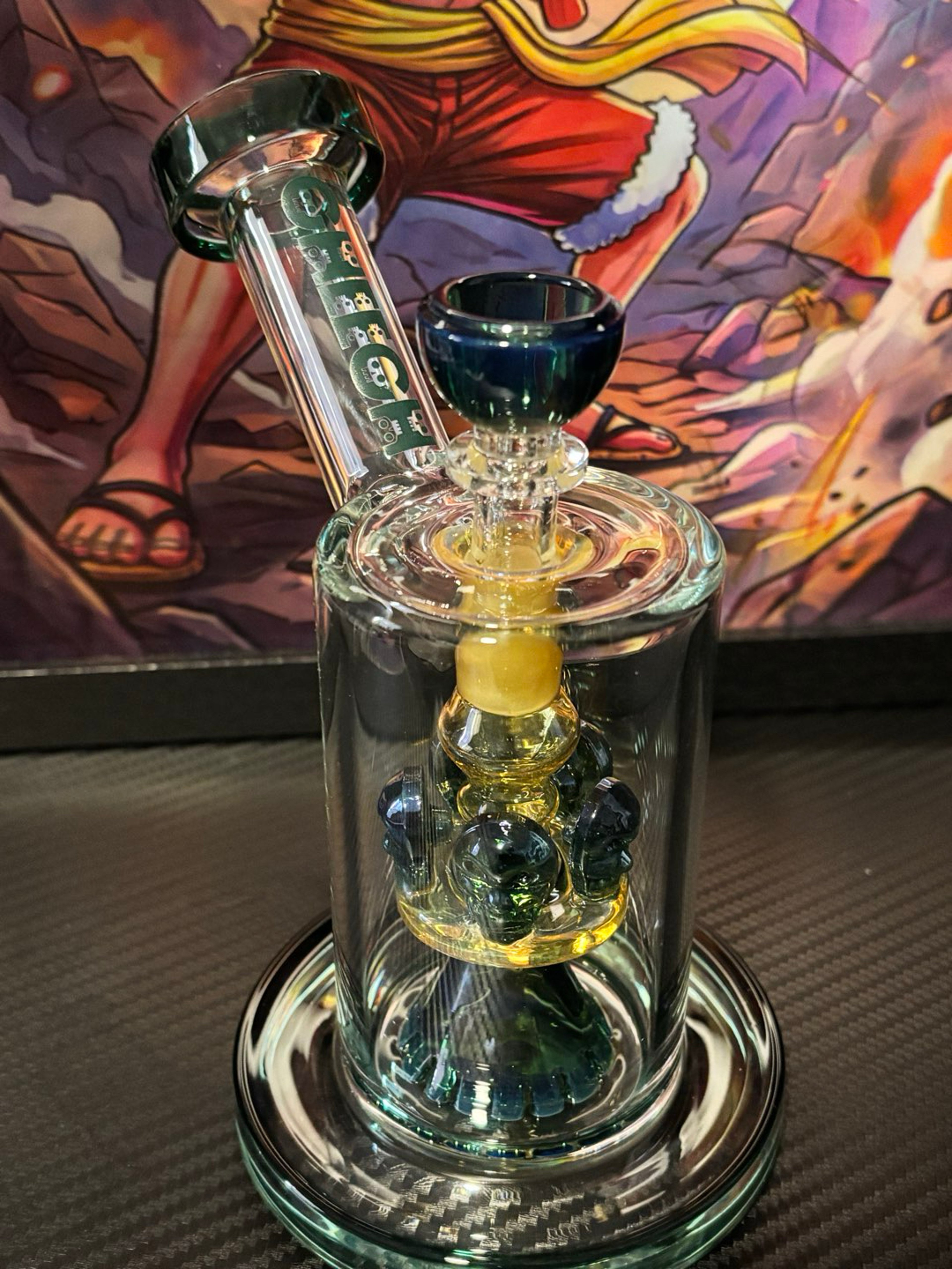 Preview pic of Limited Production Cheech Stacked Skull Bubbler
