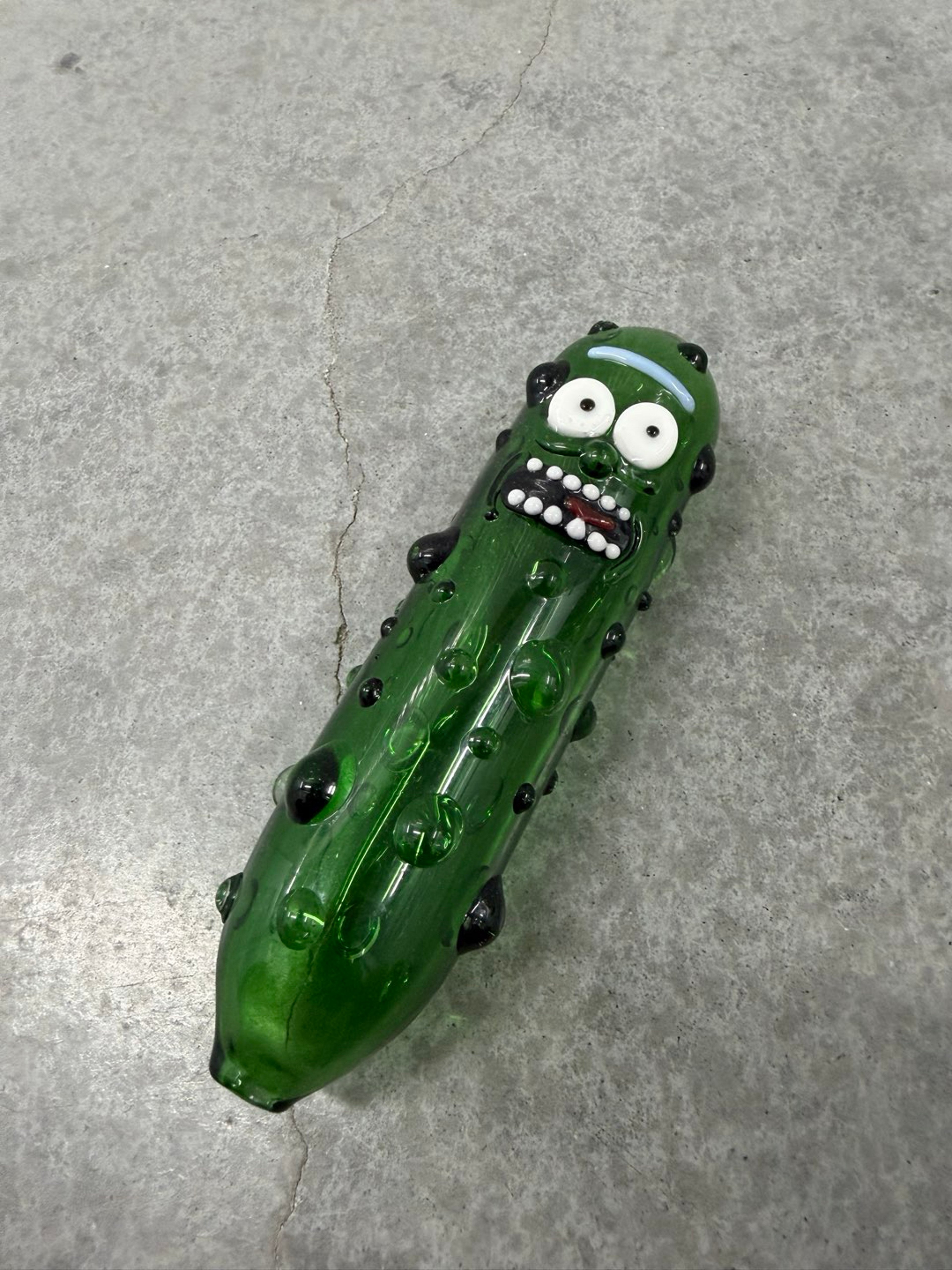 Chameleon Glass jumbo pickle Rick steamroller image 0