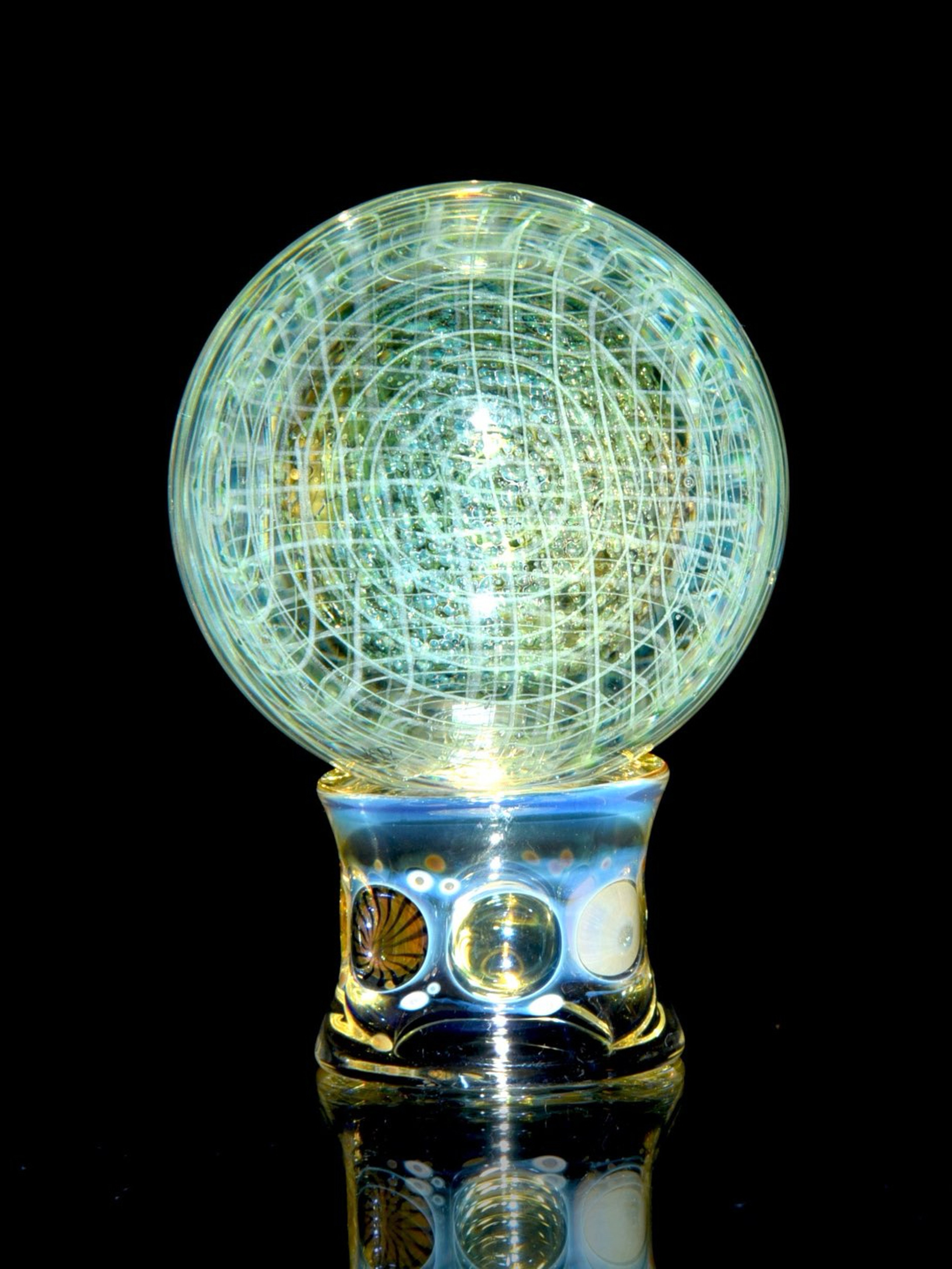 Preview pic of Badback Glass - 1.595” Marble - Triple Layer UV Baleen Grid Tech w/ Fume Metallic Core
