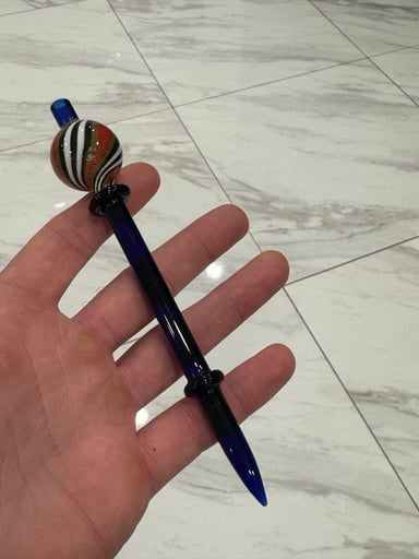 Preview pic of 2 in 1 dab tool and carb cap blue