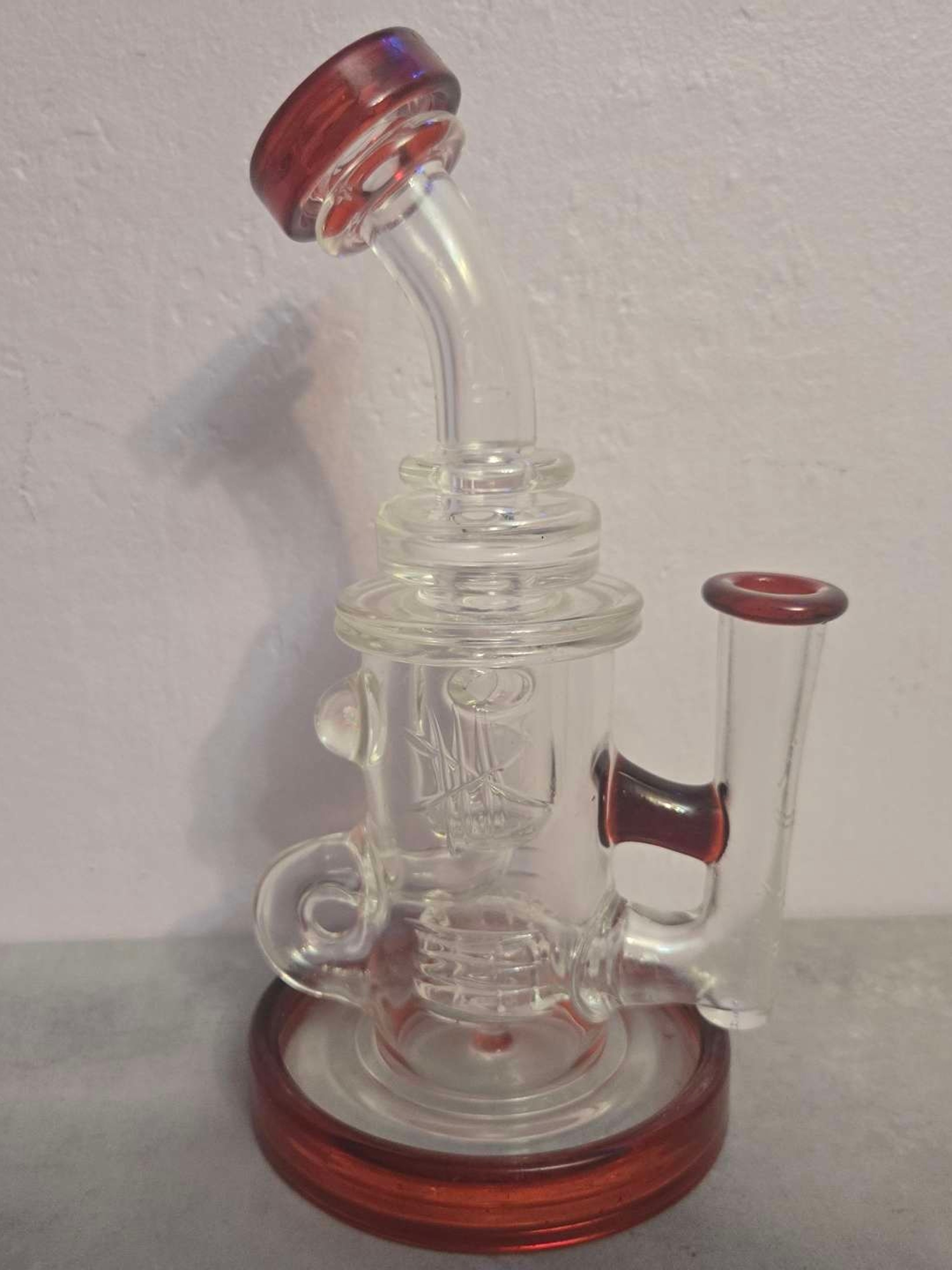 Bronx Glass Red Opal Klein Incycler 14 MM Female image 0
