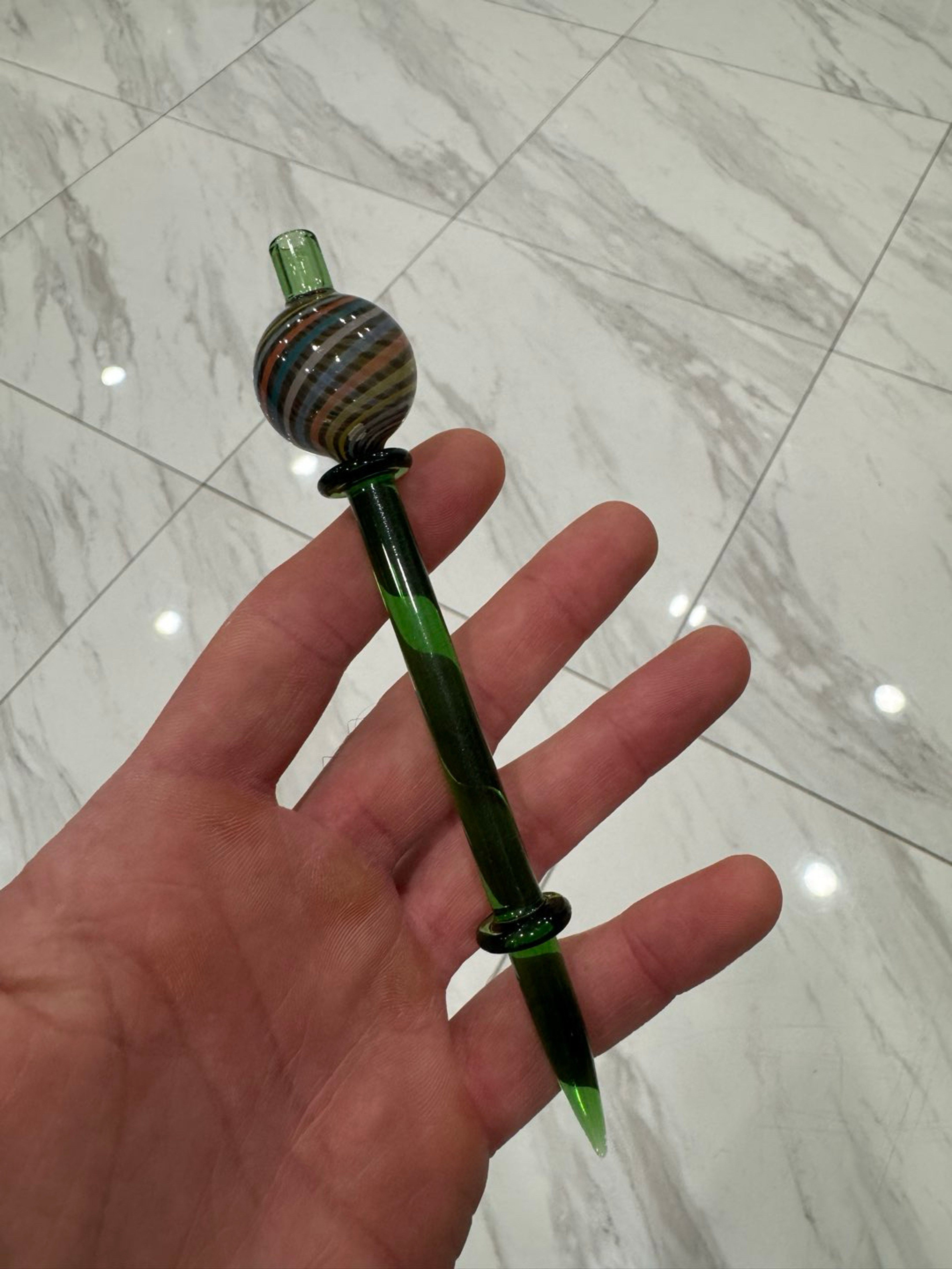 2 in 1 dab tool and carb cap light green #1 image 0