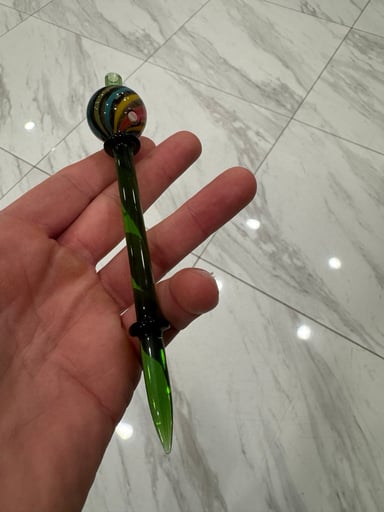 Preview pic of 2 in 1 dab tool and carb cap light green #2