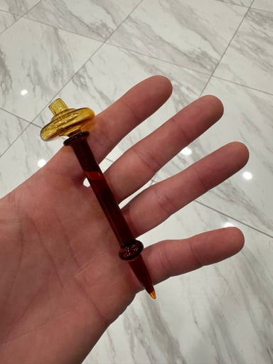Preview pic of 2 in 1 dab tool and carb cap amber / brown