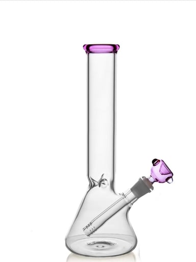 Preview pic of 10' Purple Bowl & Mouth Piece Glass Water Bong Beaker 14mm Bowl