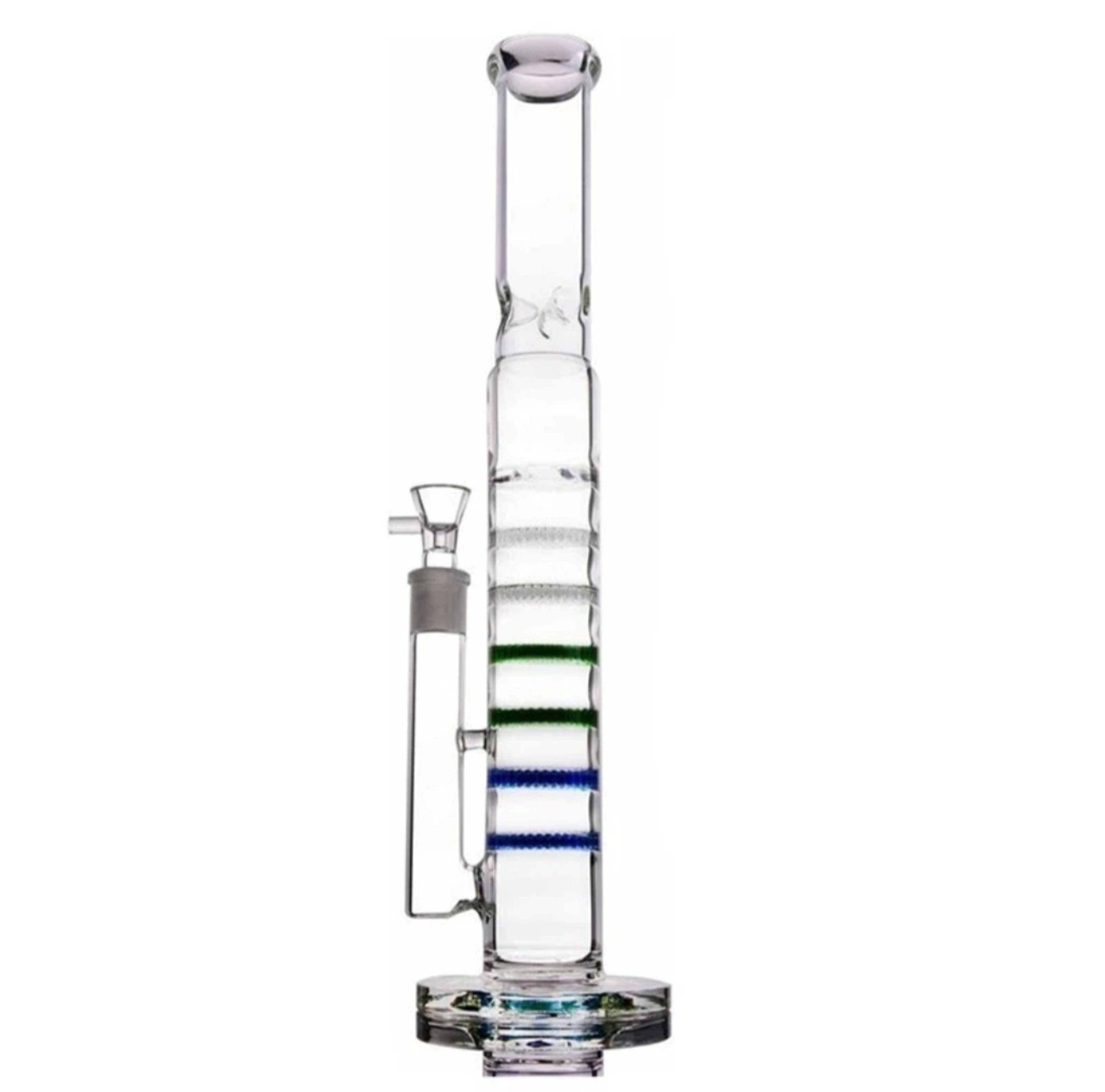 RORA 16.5" Honeycomb Glass Tube Bong W/ Ice Catcher & Percolator image 0