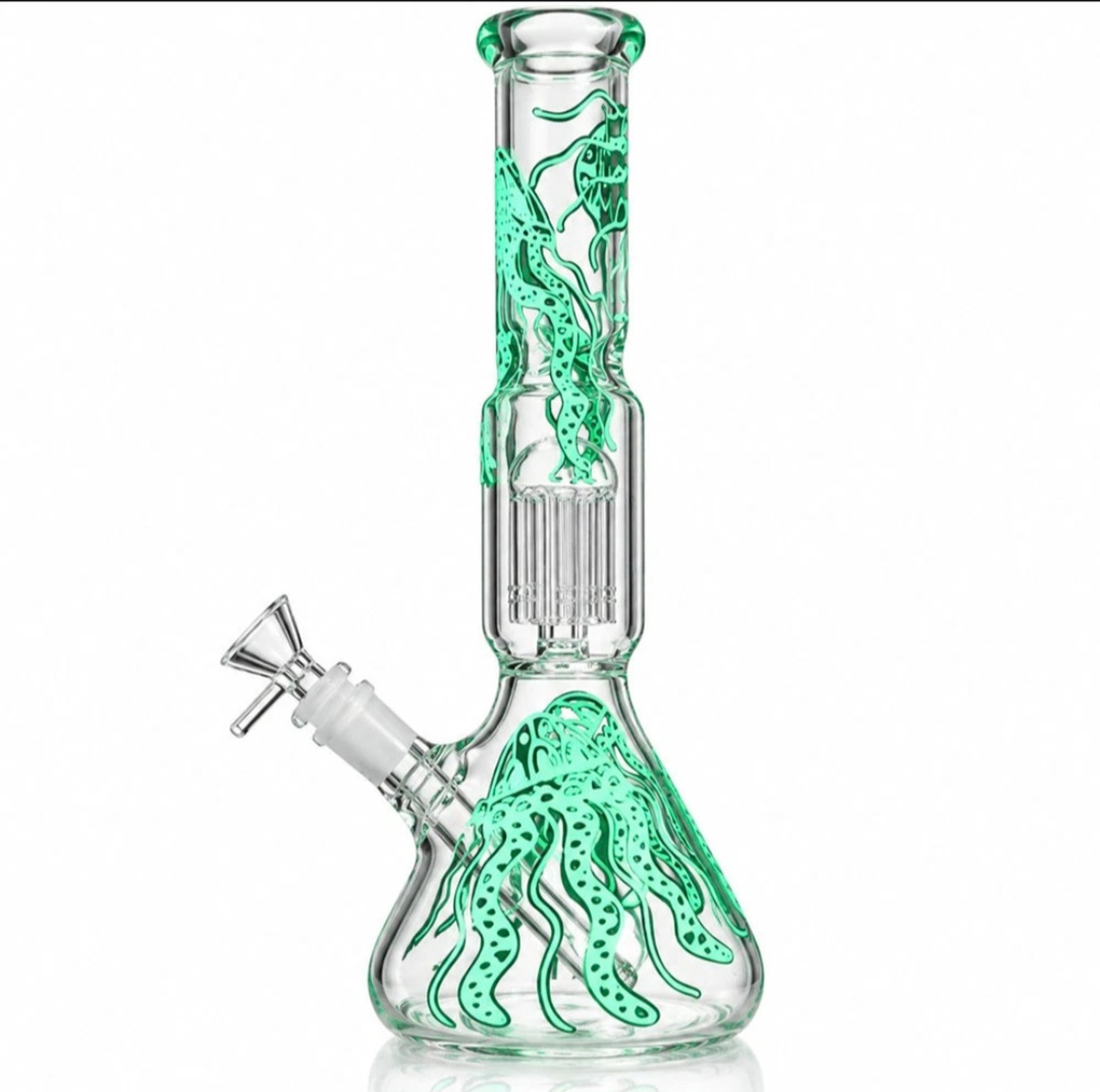Preview pic of 12.5 Tree Percolator Glass Bong W/ Jellyfish 🪼 Design