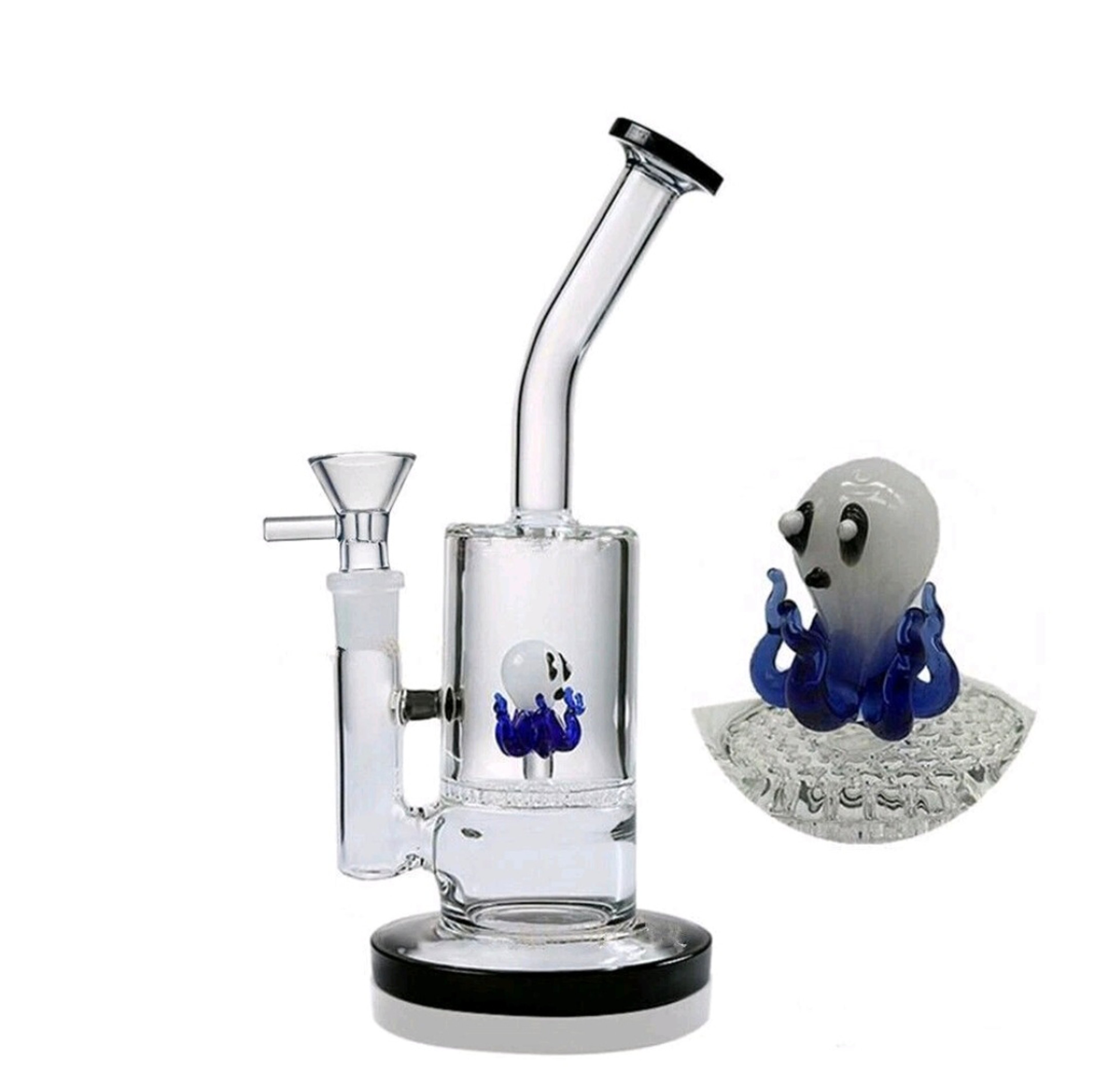 9' Glass Water Bong W/ a Octopus Percolator 14mm Bowl image 0