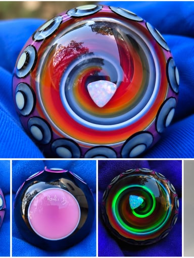 Preview pic of Paulie Two Fingers Dotstack Opal-Eater Vortex -Signed-