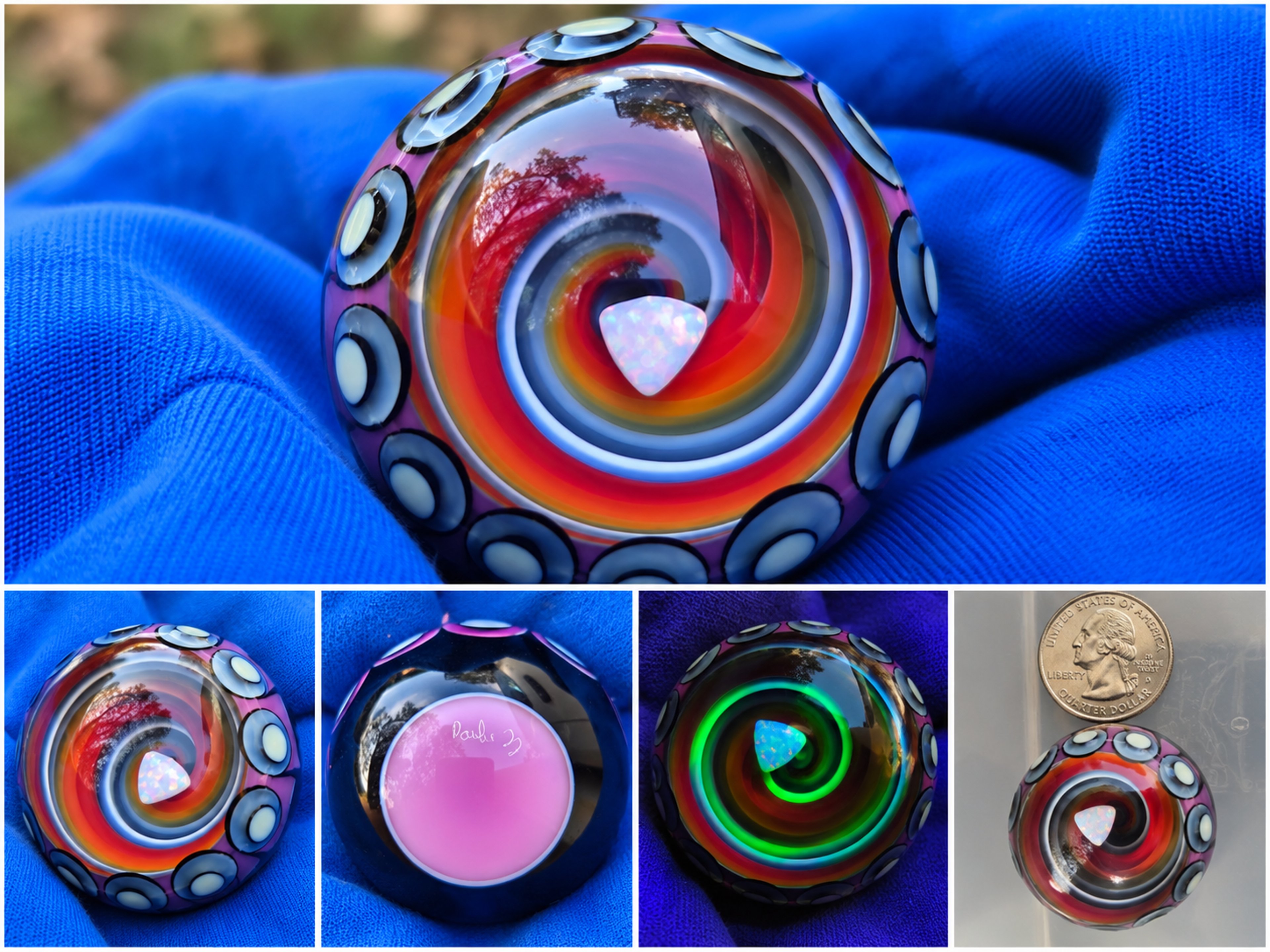 Preview pic of Paulie Two Fingers Dotstack Opal-Eater Vortex -Signed-