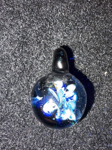 Preview pic of Uv Silver Fume Nebula Bloom Pendant.