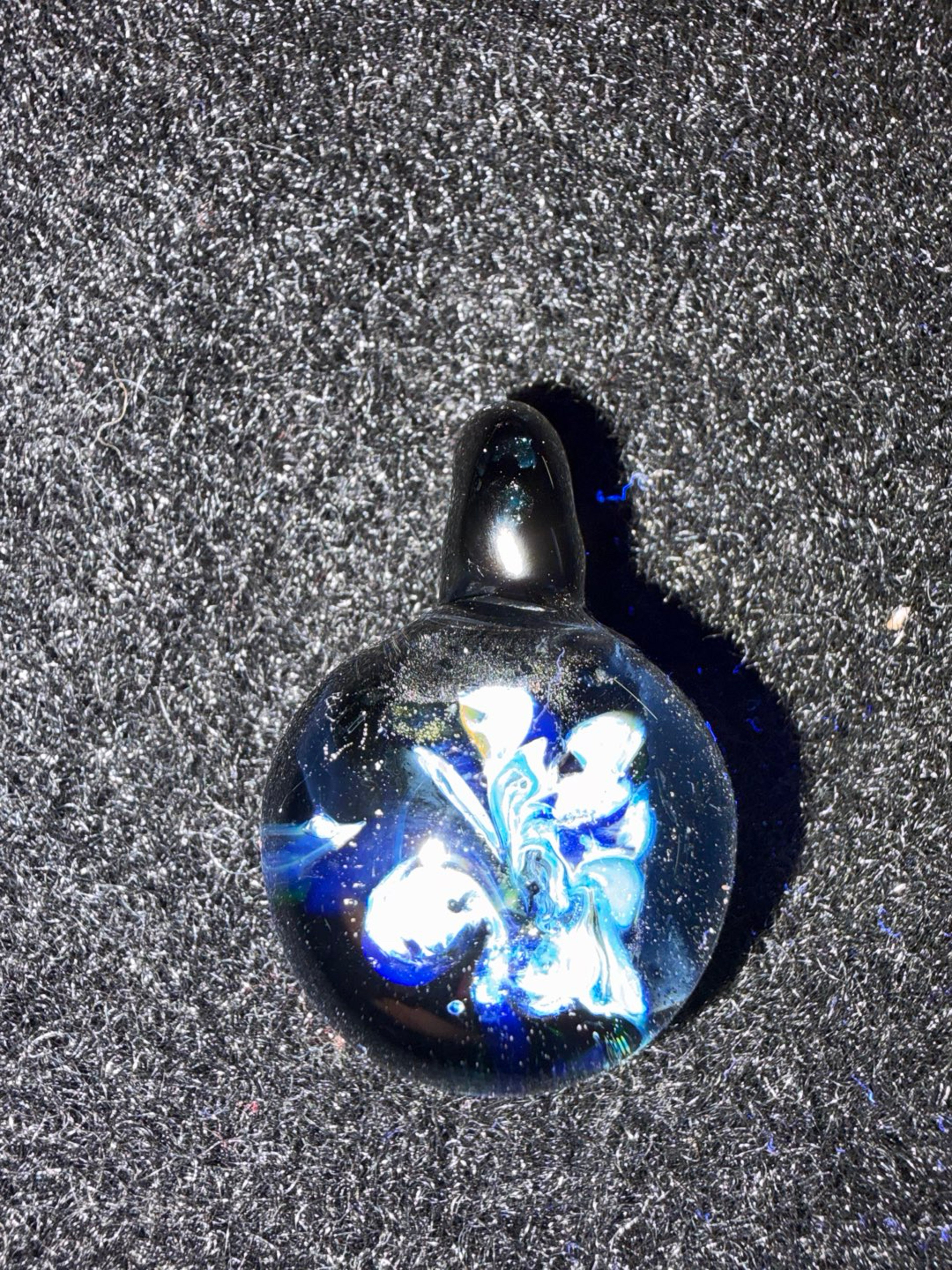 Uv Silver Fume Nebula Bloom Pendant. image 0