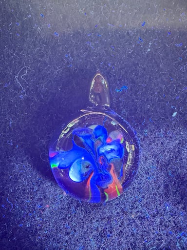 Preview pic of Uv Silver Fume Nebula Bloom Pendant.