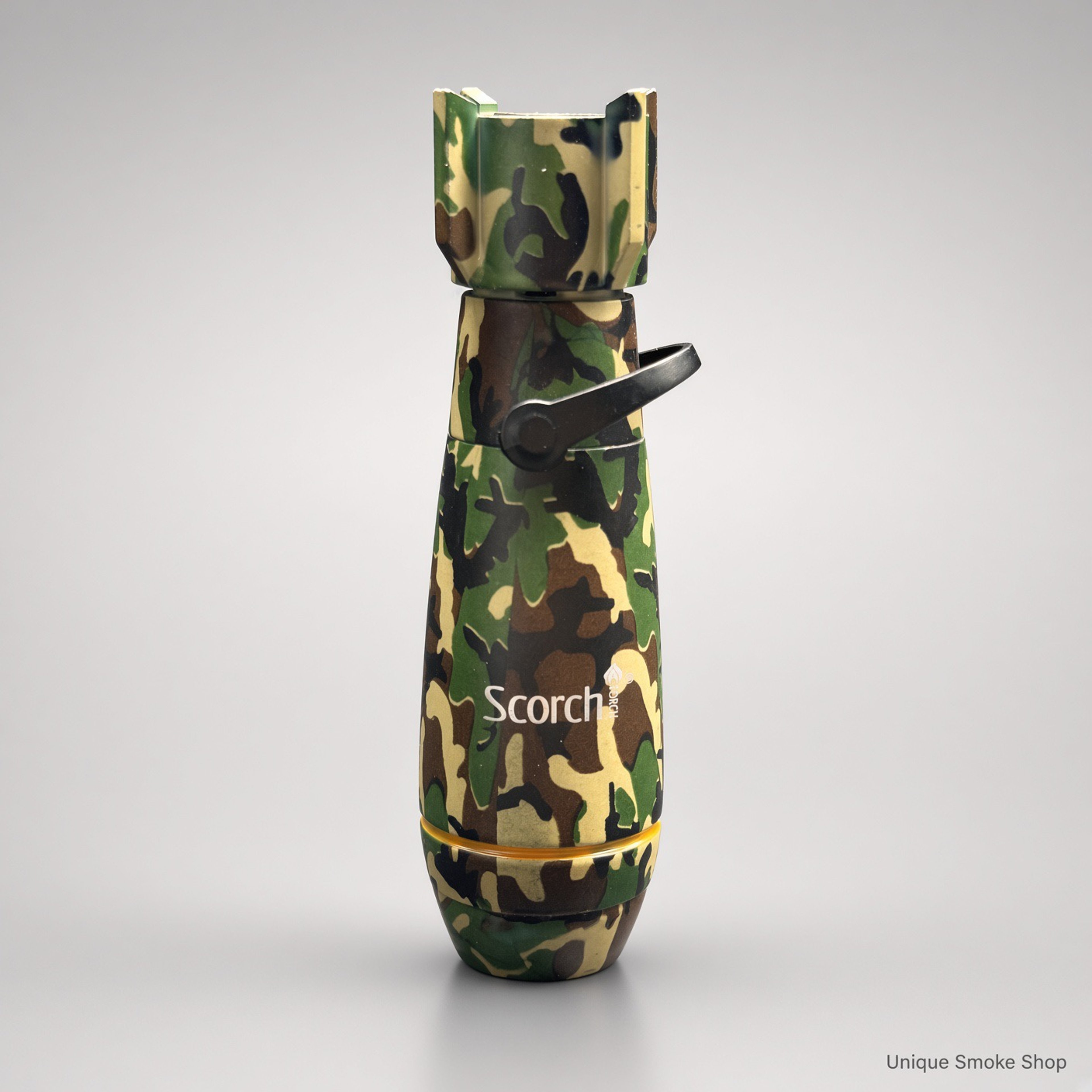 Preview pic of Scorch 61899 – 3.5” Woodland Camo Bomb-Style Metal Torch | Single Jet