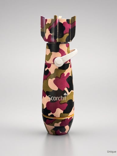 Preview pic of Scorch 61899 – 3.5” Pink Camo Bomb-Style Metal Torch | Single Jet